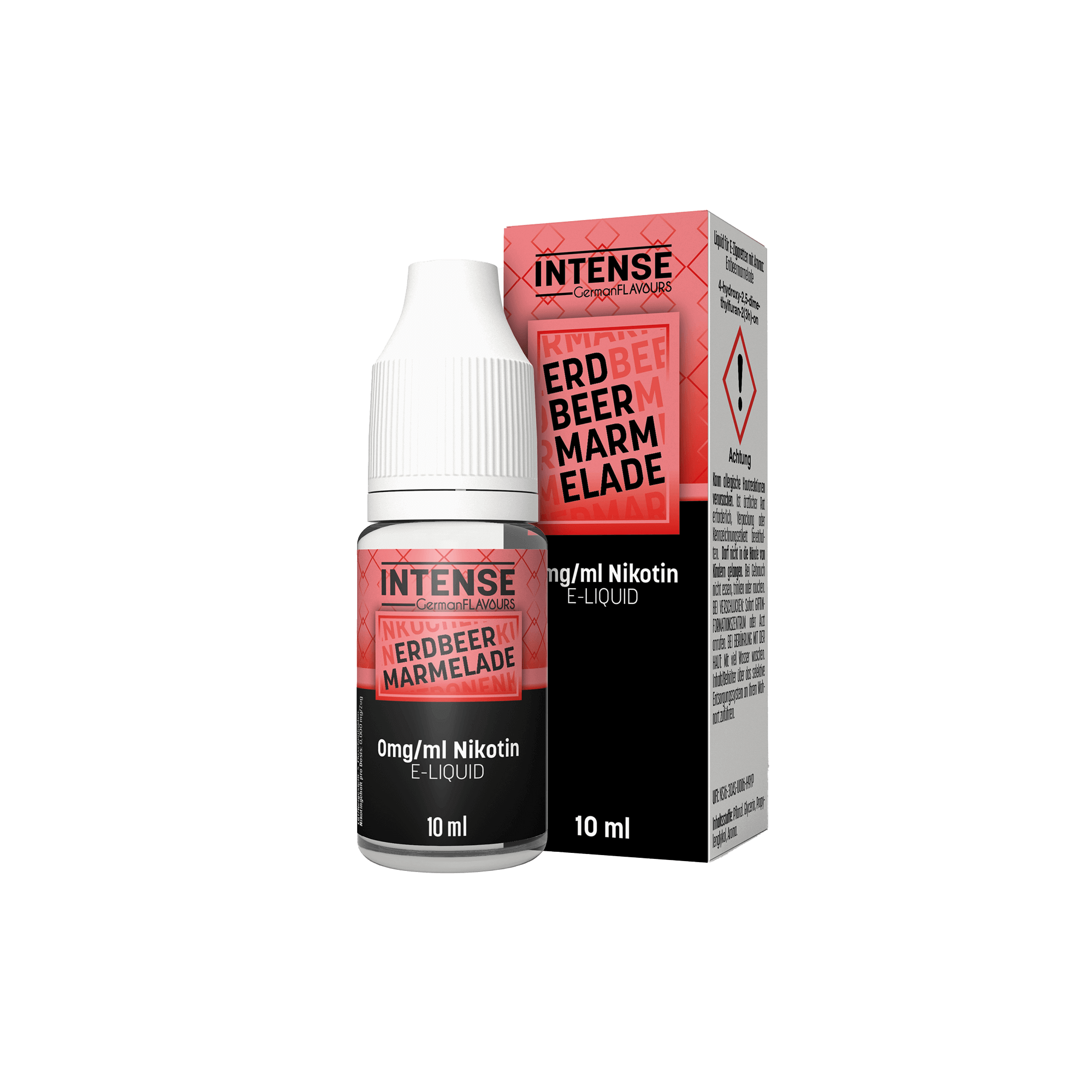 Intense Erdbeermarmelade 10 ml Nikotinsalz Liquid - 0 mg