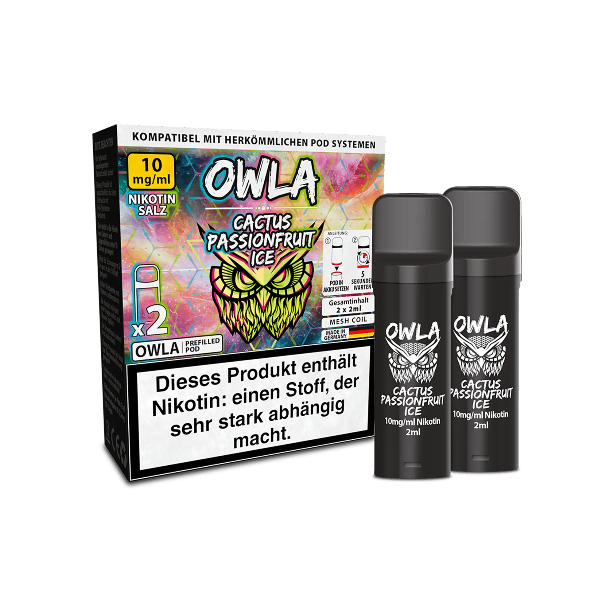 Owla Cactus Passionfruit Ice Prefilled Pod 2er Pack