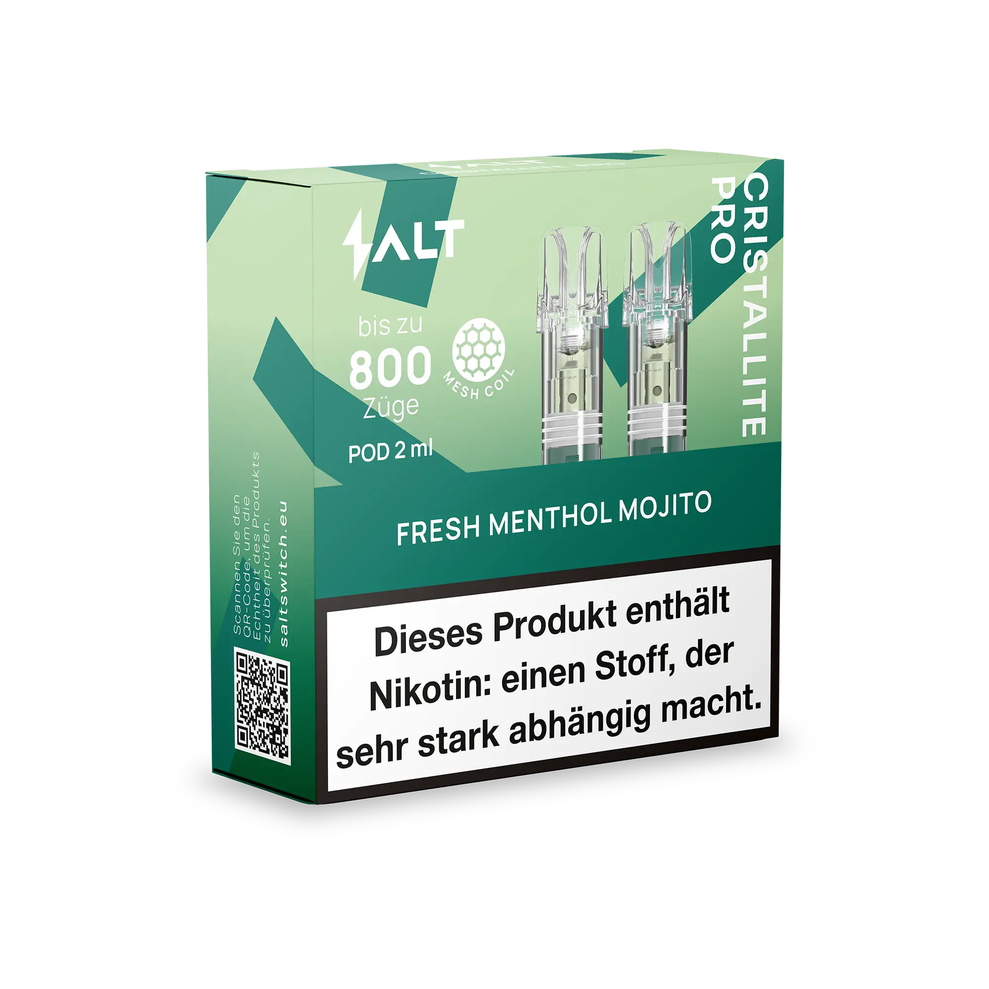 Cristallite Pro Pod Fresh Menthol Mojito 2 ml 20 mg (2er Pack)