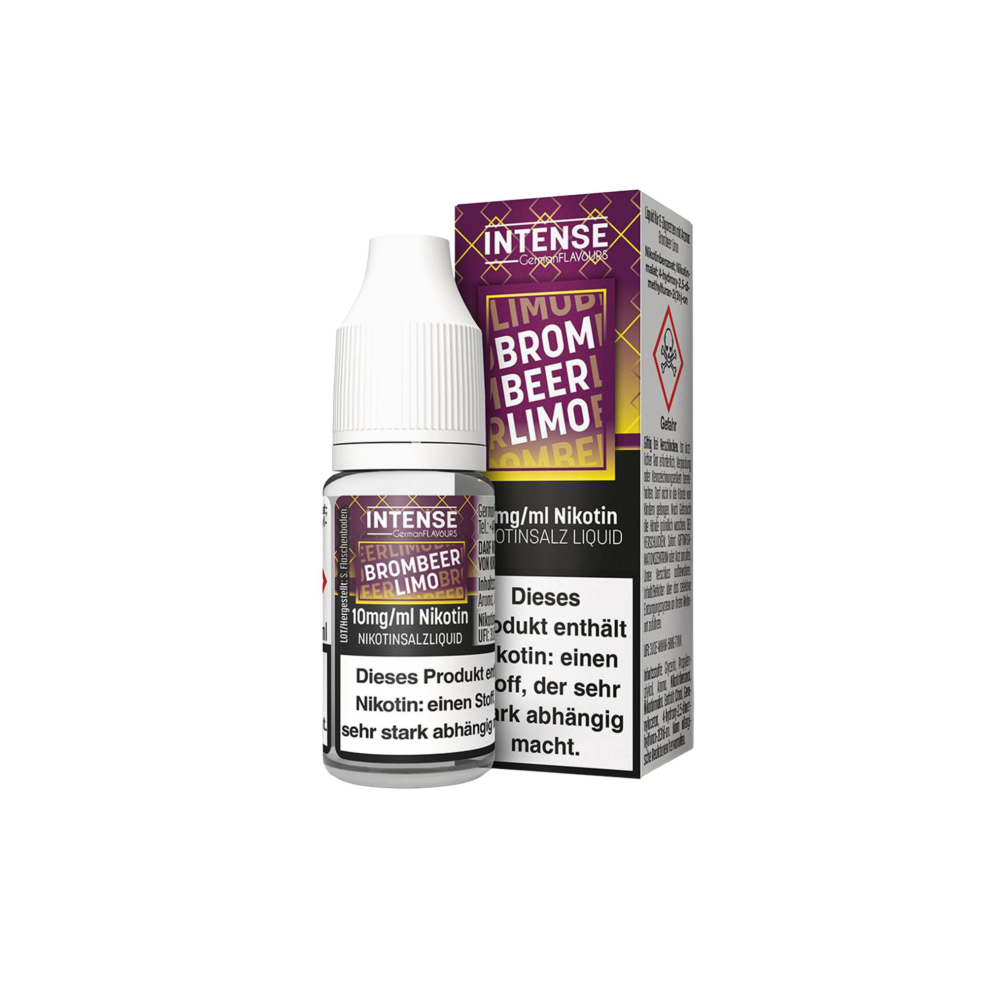 Intense Brombeer Limo 10 ml Nikotinsalz Liquid