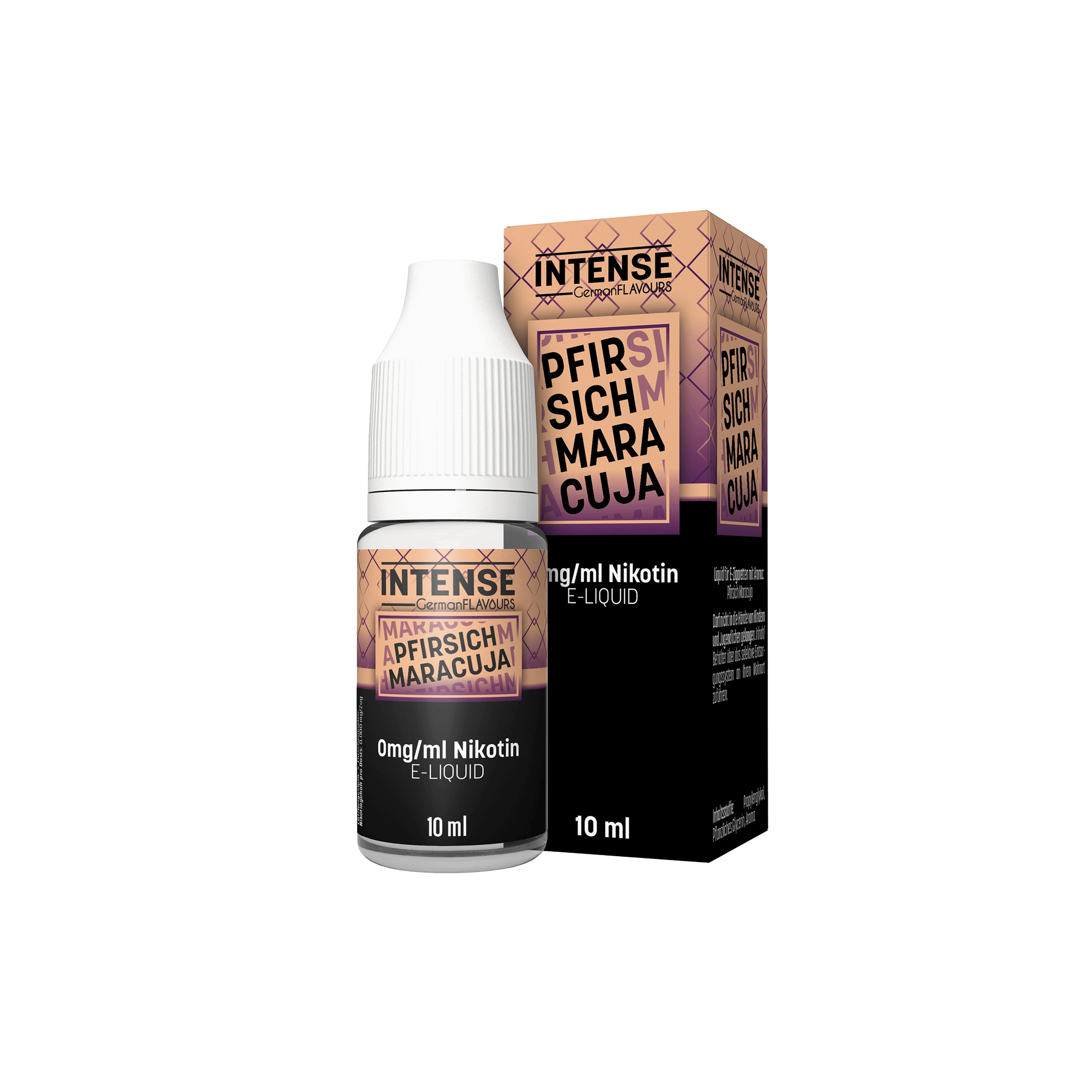 Intense Pfirsich Maracuja 10 ml Nikotinsalz Liquid - 0 mg