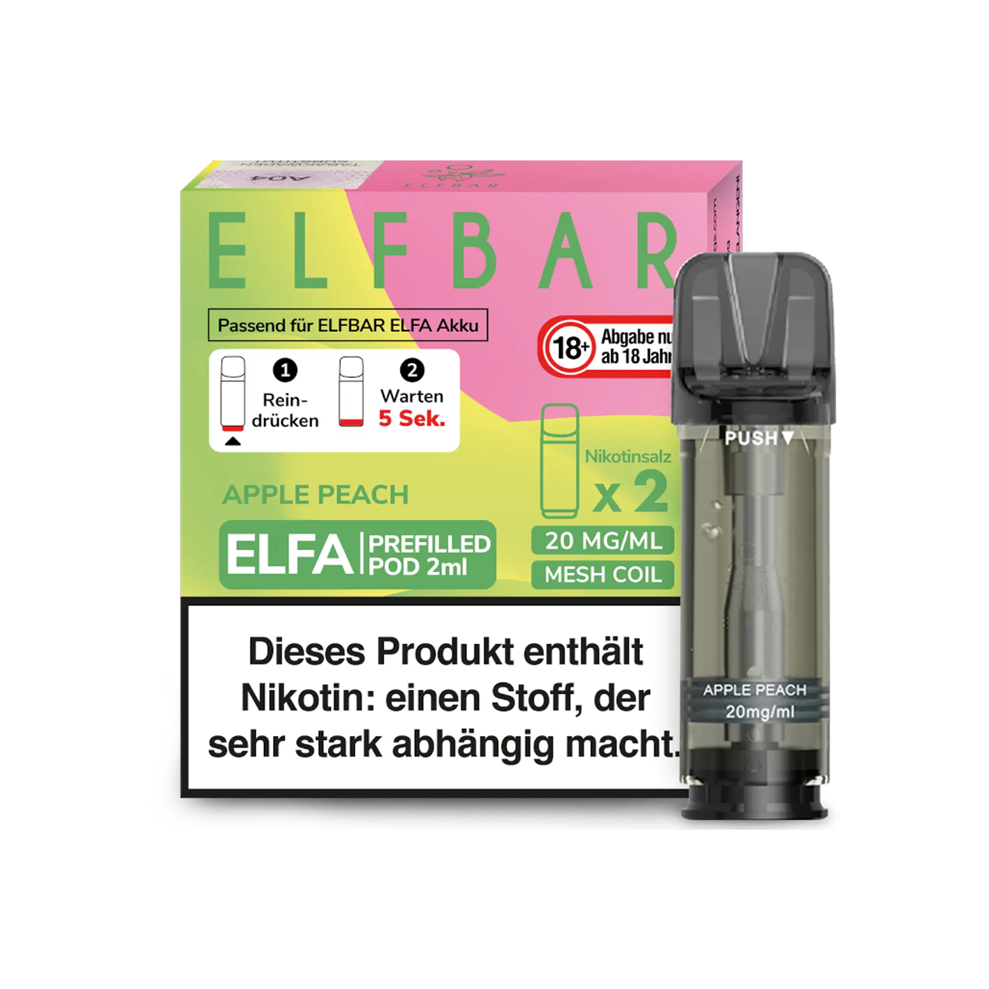 Elfbar Elfa Pods Apple Peach 2er Pack 20 mg