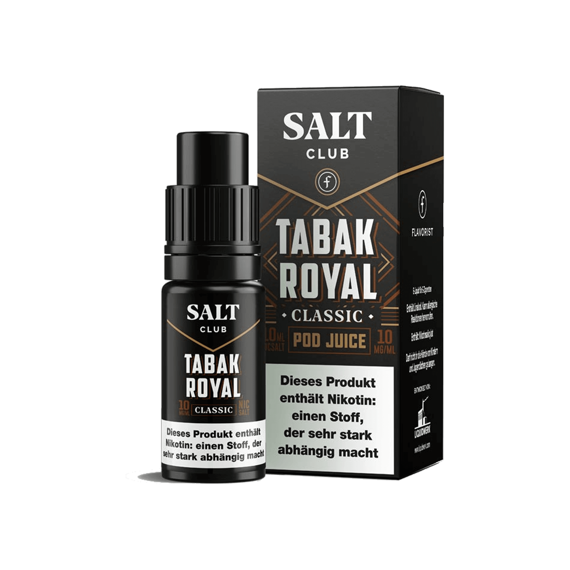 Flavorist Salt Club Tabak Royal Classic 10 ml NicSalt Liquid