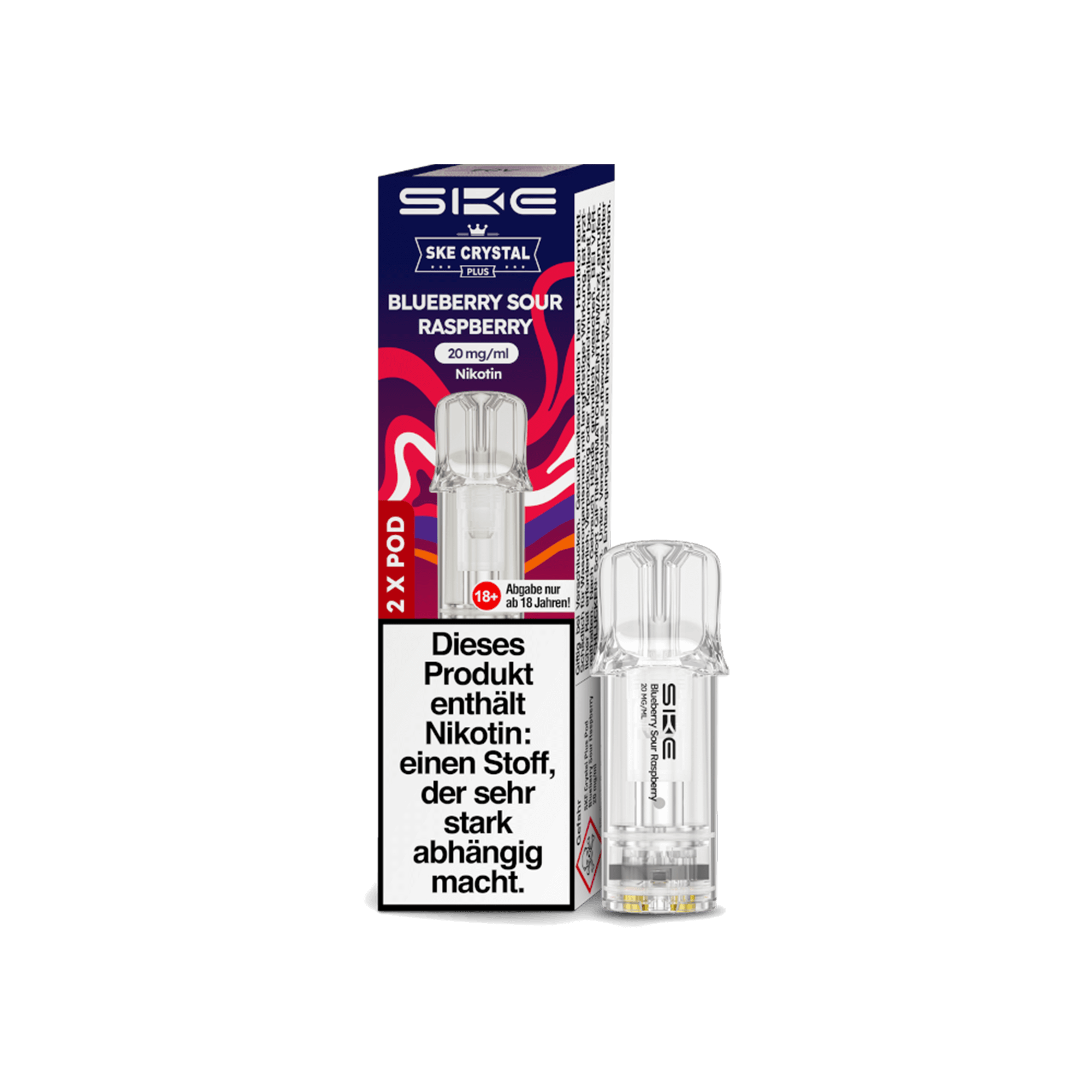 SKE Crystal Plus Pods Blueberry Sour Raspberry 20 mg