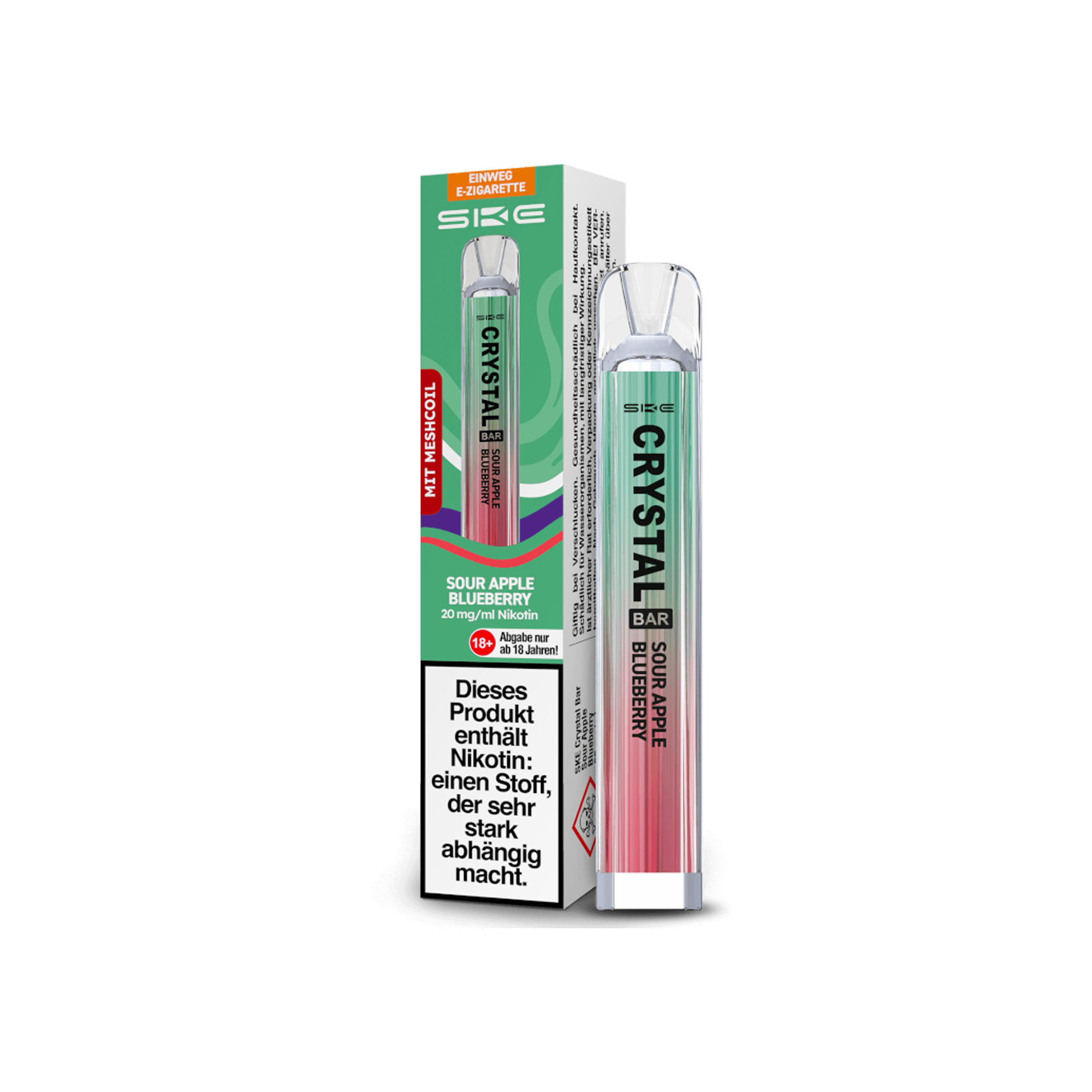 SKE Crystal Bar Sour Apple Blueberry 20 mg