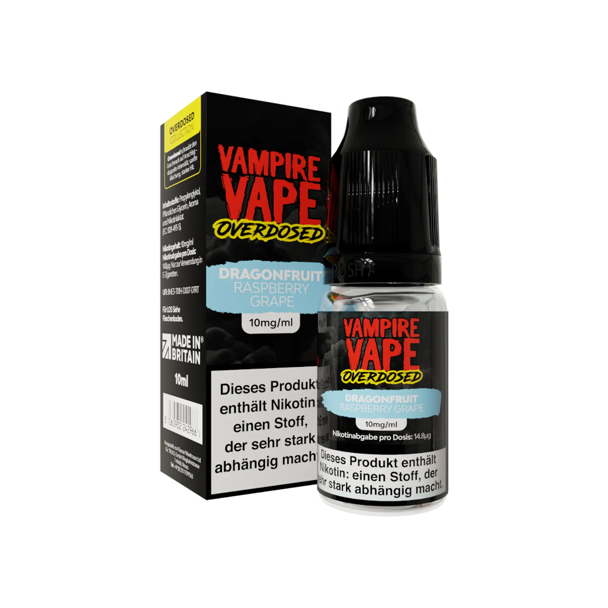 Vampire Vape Overdosed Dragonfruit Raspberry Grape 10 ml Nikotinsalz Liquid
