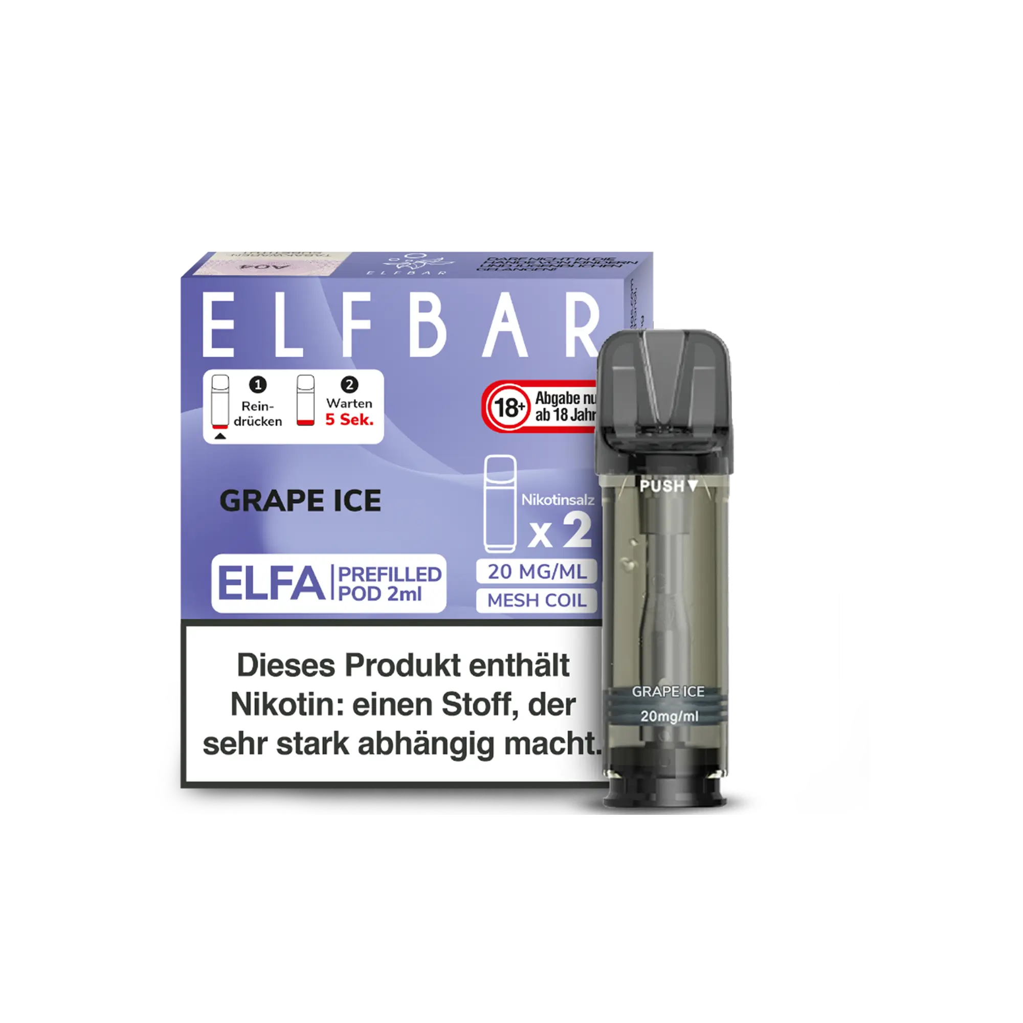 Elfbar Elfa Pods Grape Ice 2er Pack 20 mg