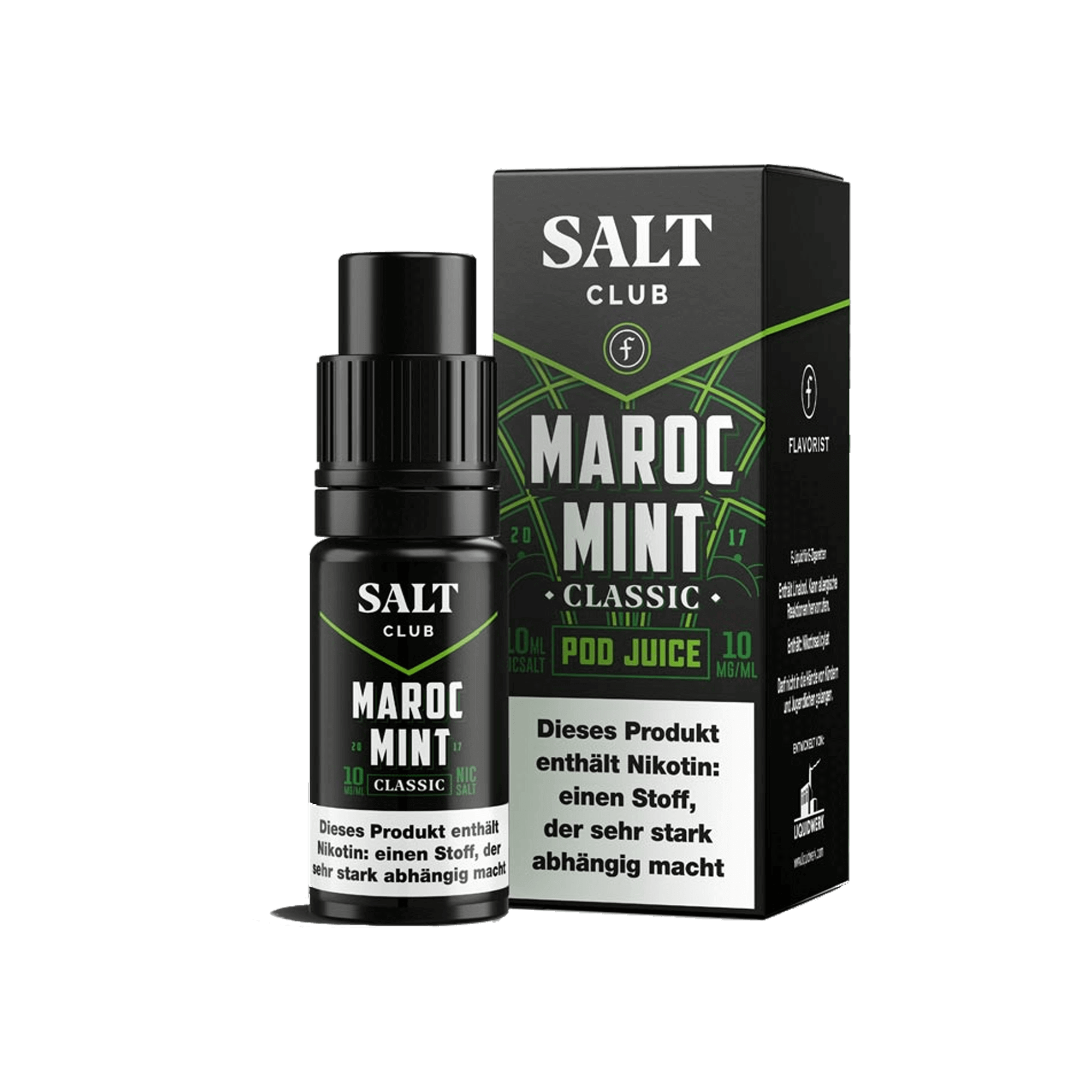 Flavorist Salt Club Maroc Mint Classic 10 ml NicSalt Liquid