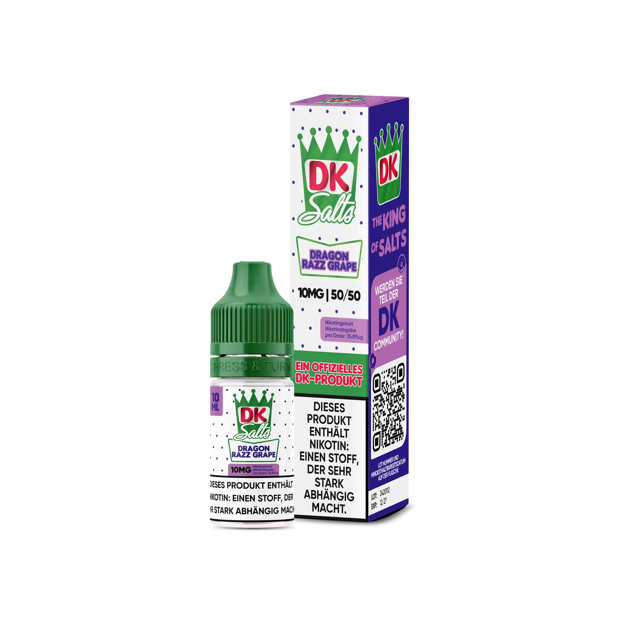DK Salts Dragon Razz Grape 10 ml Nikotinsalz Liquid