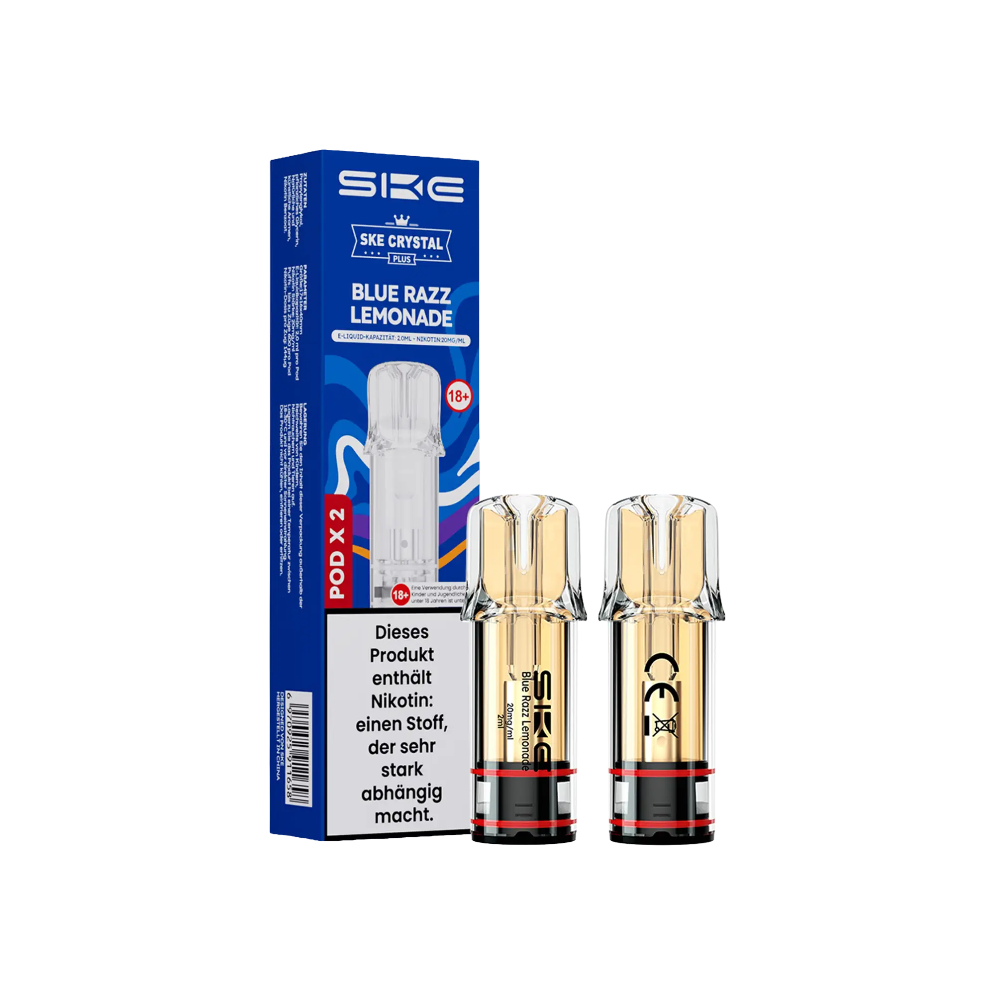 SKE Crystal Plus Pods Blue Razz Lemonade 20 mg