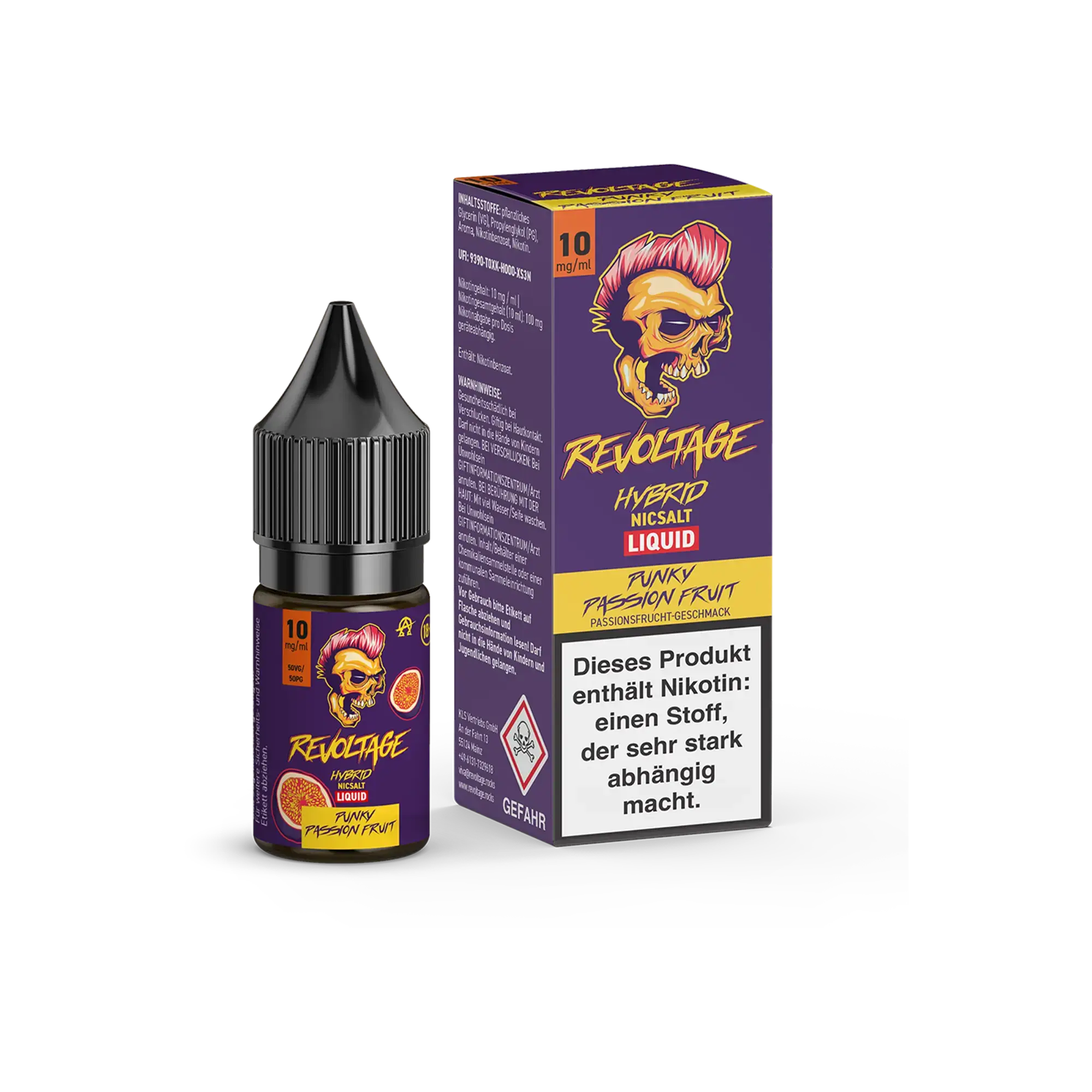 Revoltage Punky Passion Fruit 10 ml Hybrid Nikotinsalz Liquid
