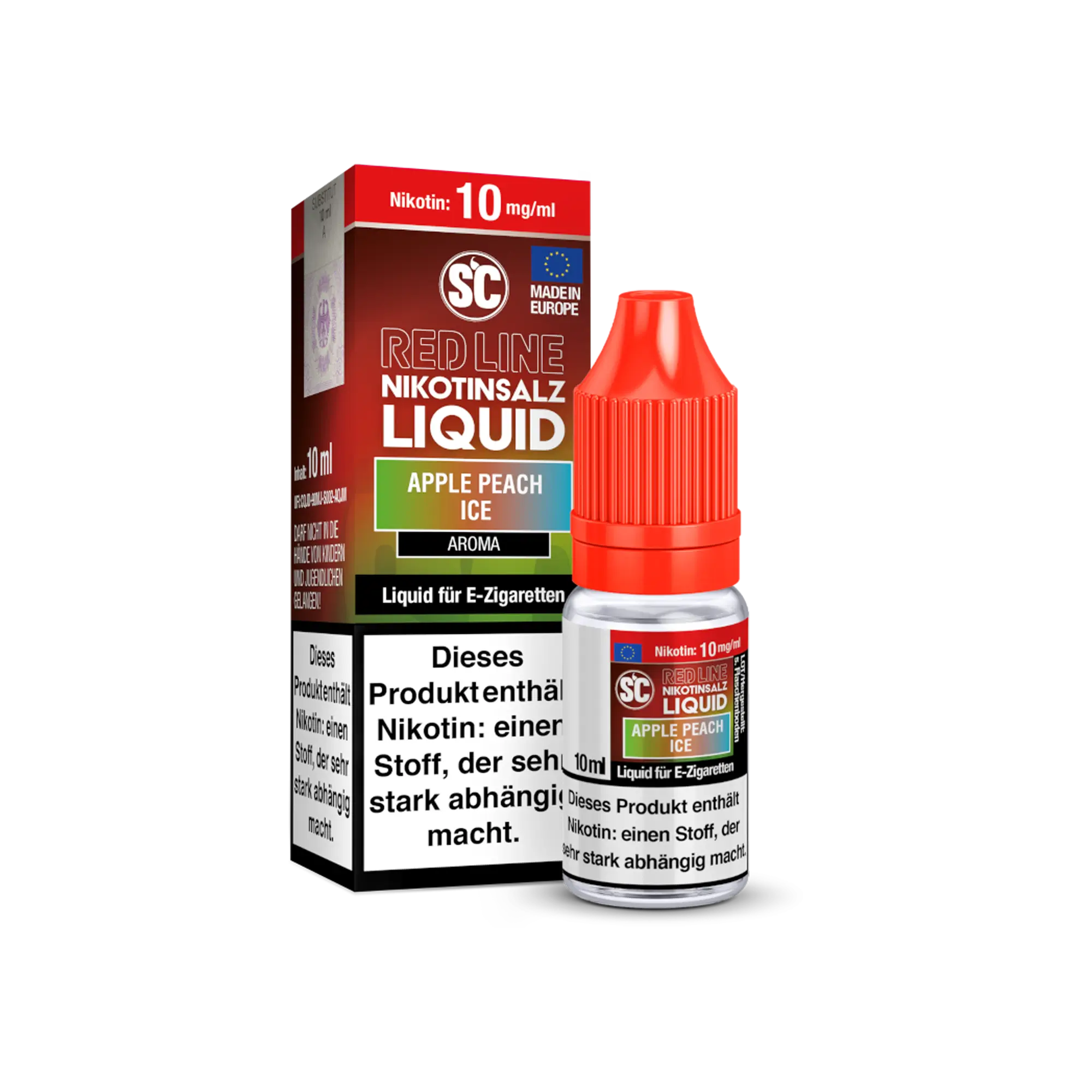 SC Red Line Apple Peach Ice 10 ml Nikotinsalz Liquid