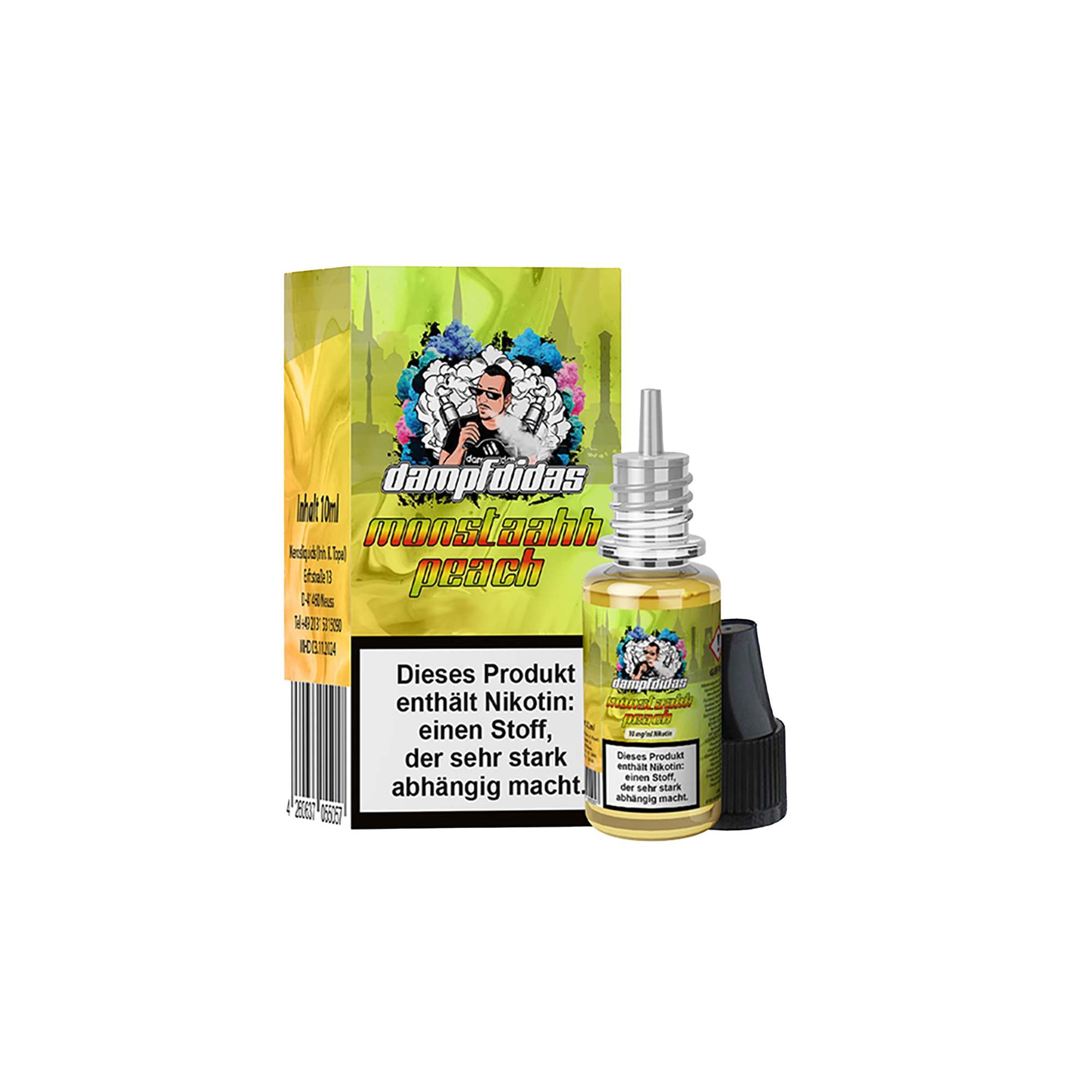 Dampfdidas Monstaahh Peach 10 ml NicSalt Liquid 10 mg