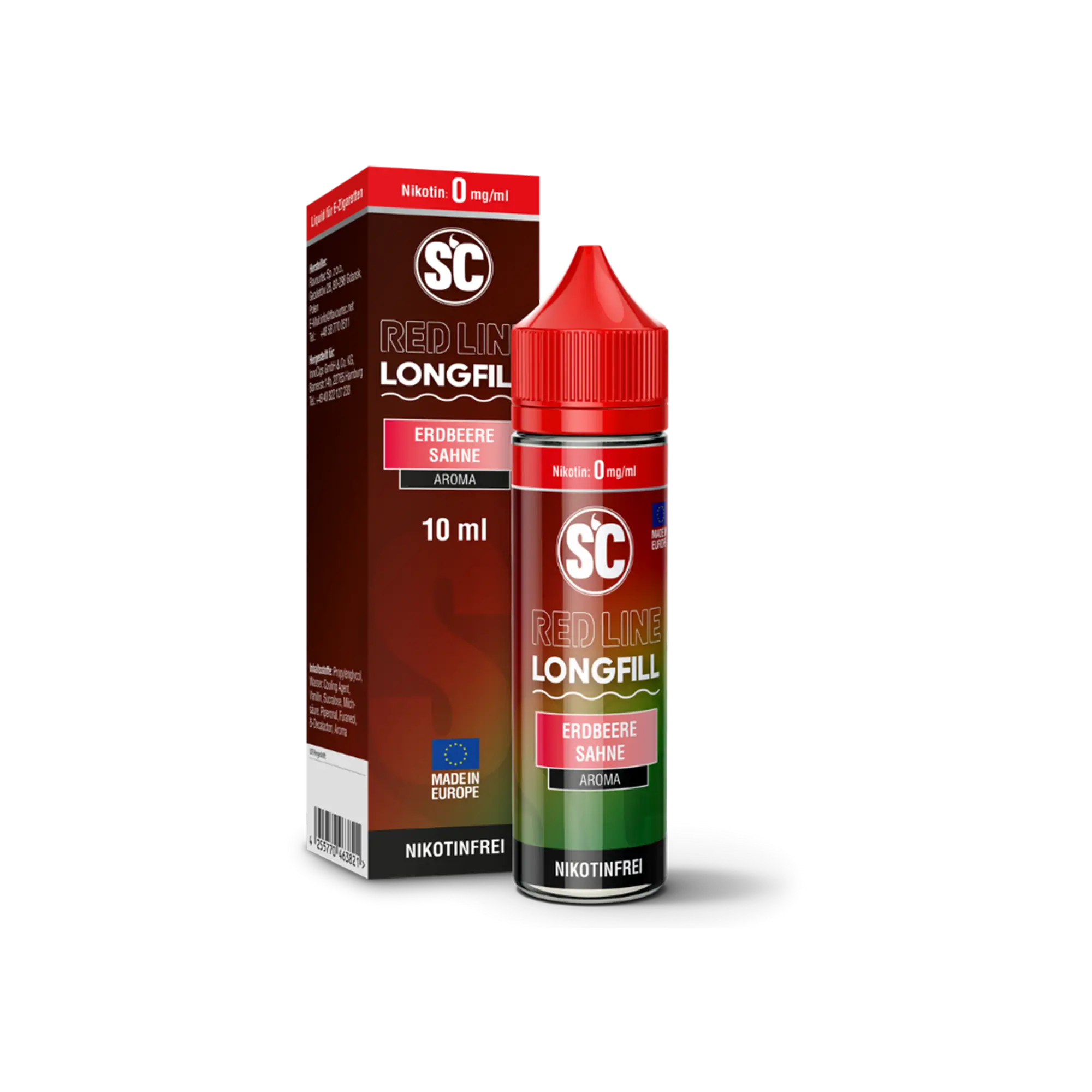 SC Red Line Erdbeere Sahne 10 ml Longfill Aroma