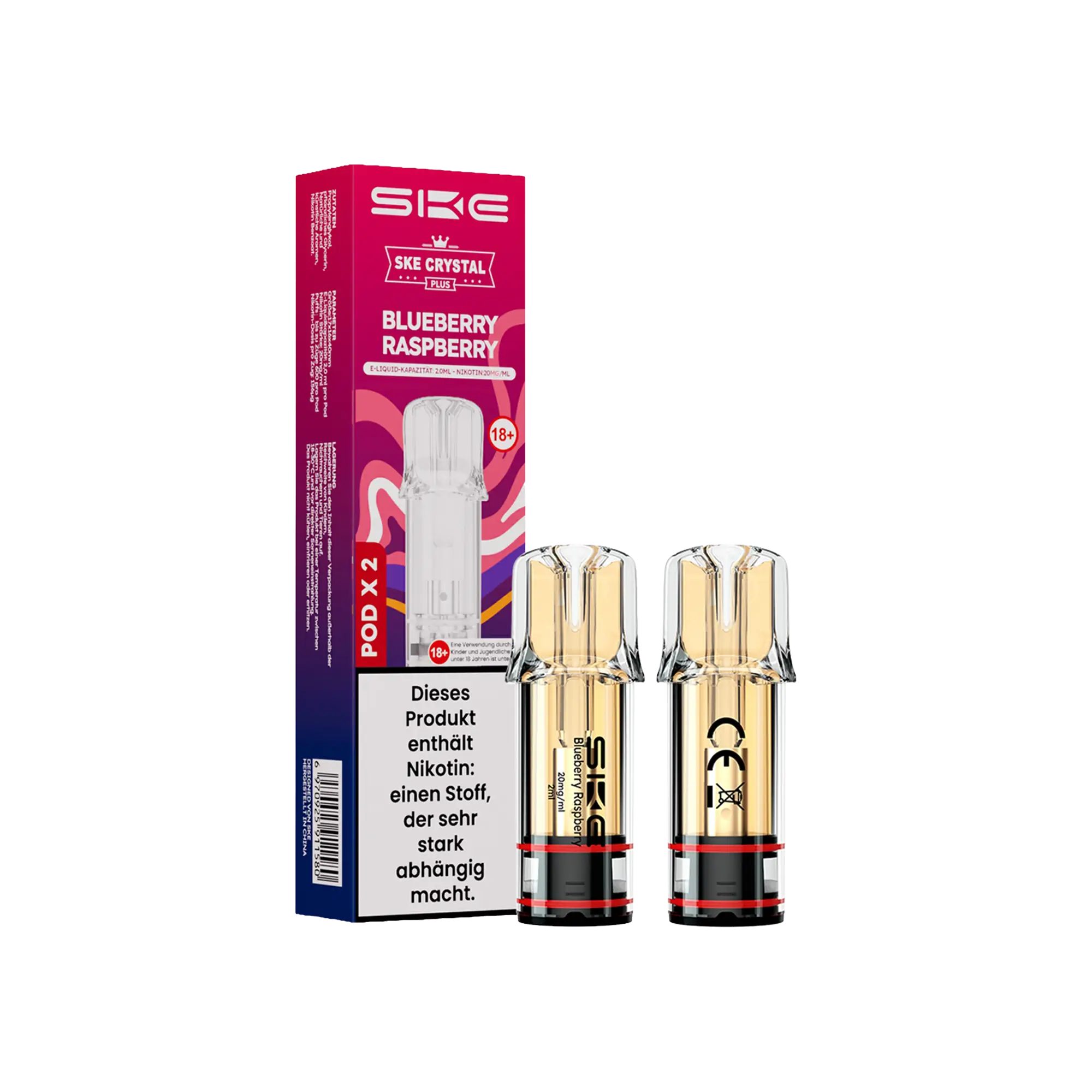 SKE Crystal Plus Pods Blueberry Raspberries 20 mg