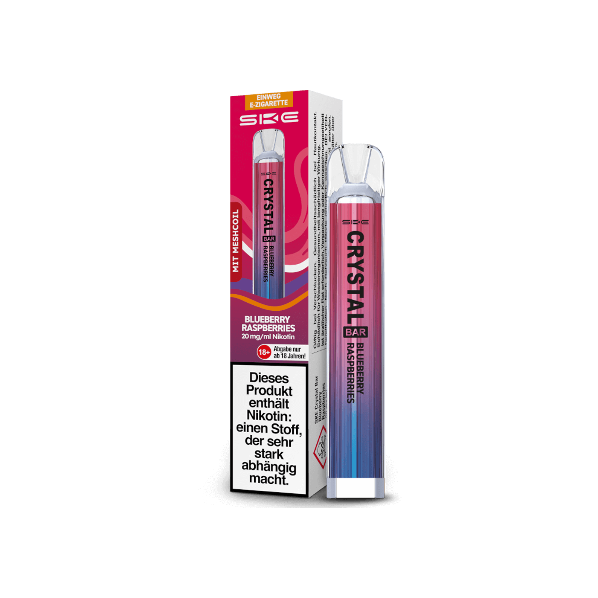 SKE Crystal Bar Blueberry Raspberry 20 mg