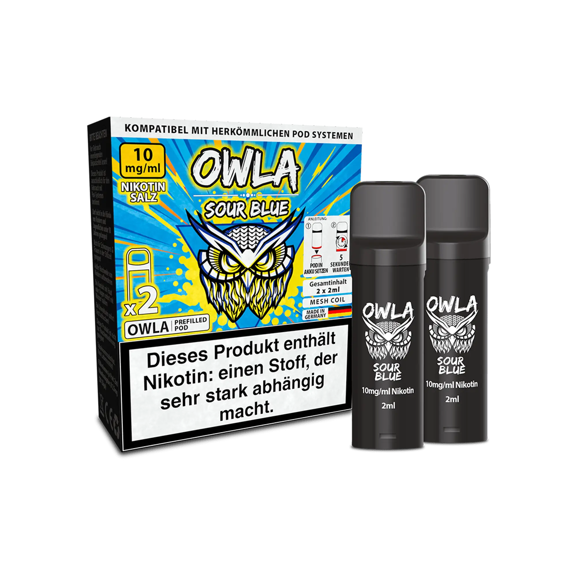 Owla Sour Blue Prefilled Pod 2er Pack