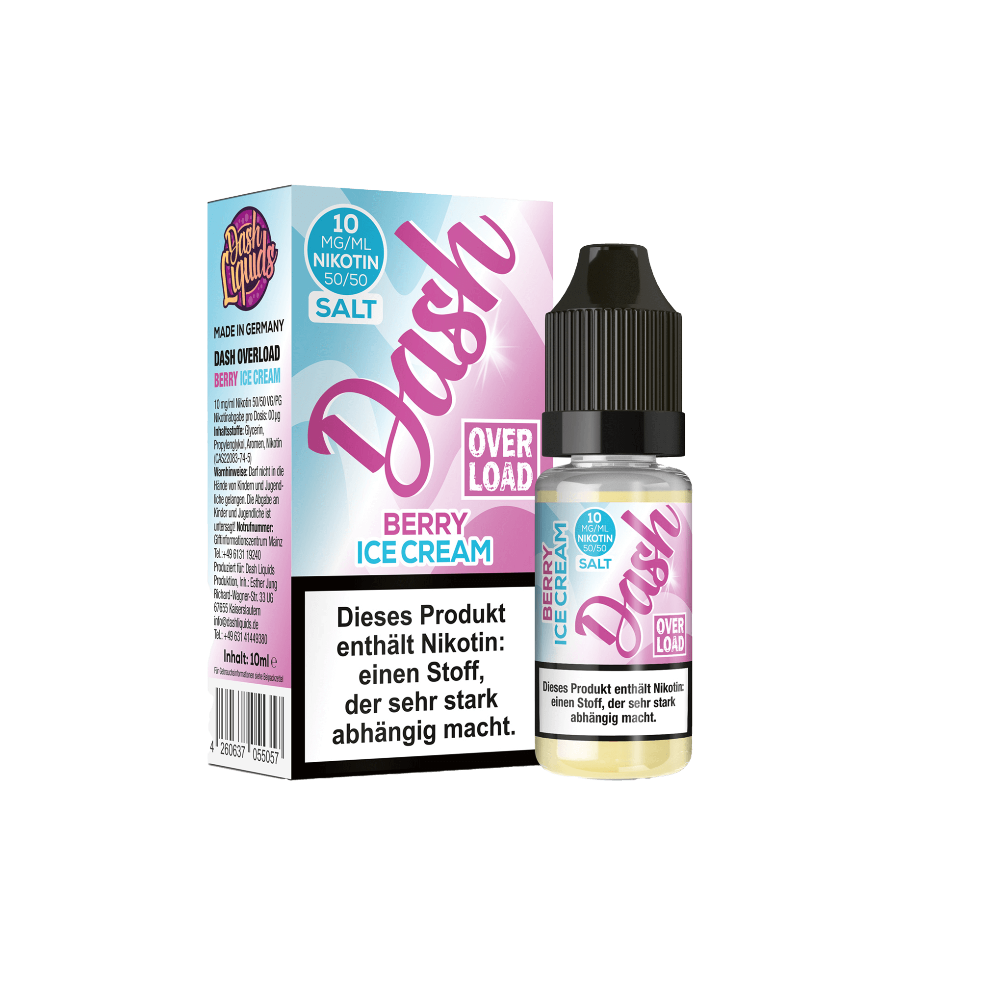 Dash Overload Berry Ice Cream 10 ml NicSalt Liquid