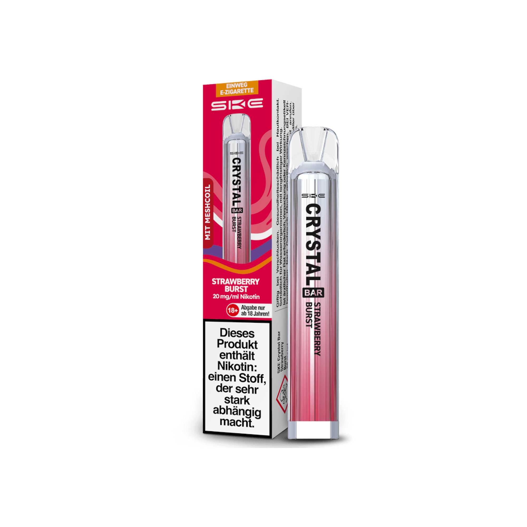 SKE Crystal Bar Strawberry Burst 20 mg