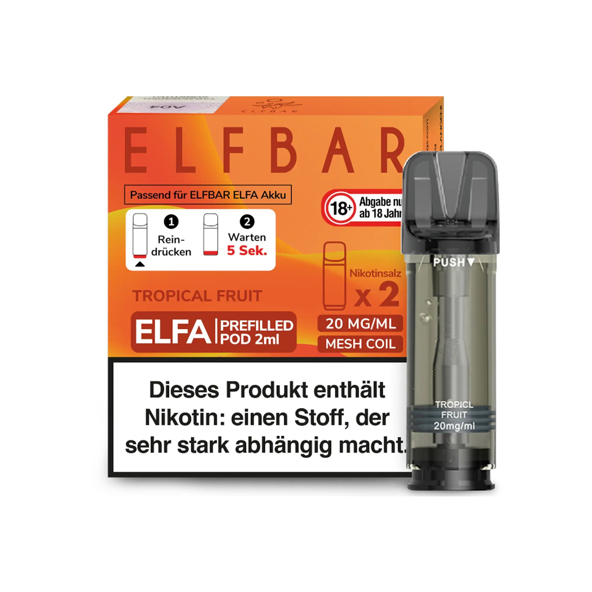 Elfbar Elfa Pods Tropical Fruits 2er Pack 20 mg