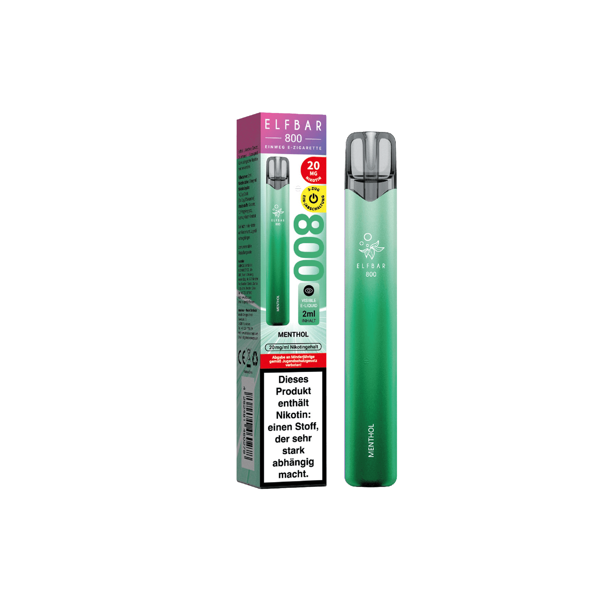 Elfbar 800 Menthol Einweg E-Zigarette 20 mg