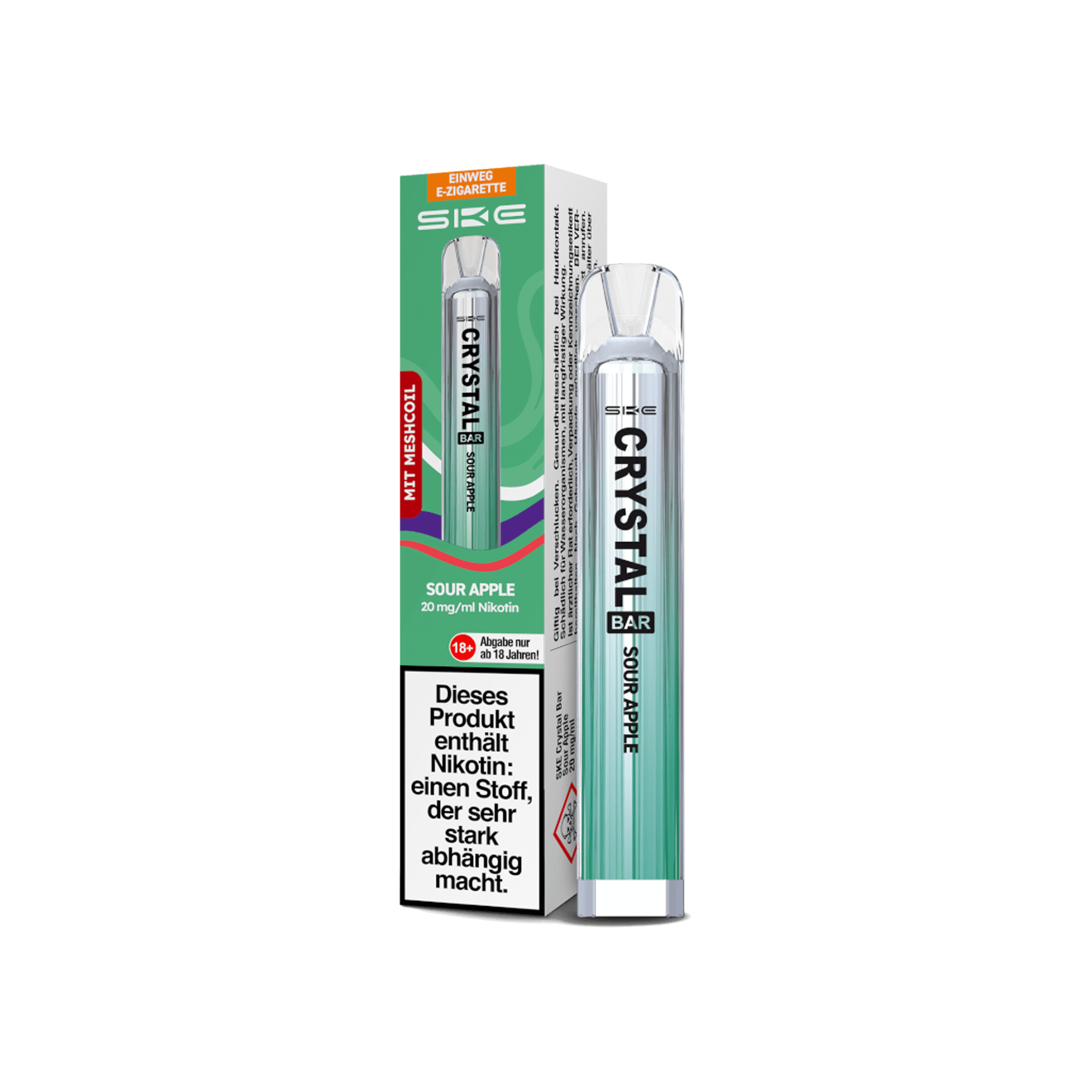 SKE Crystal Bar Sour Apple 20 mg