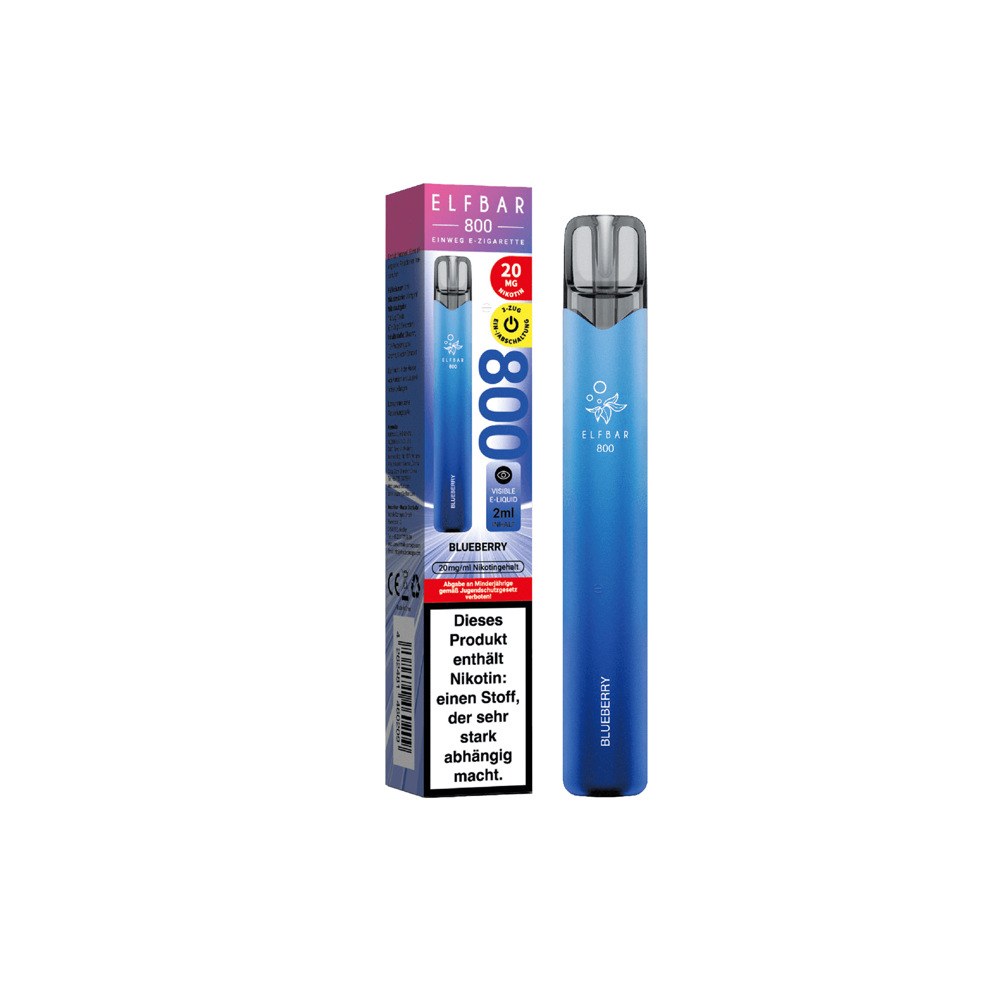 Elfbar 800 Blueberry Einweg E-Zigarette 20 mg
