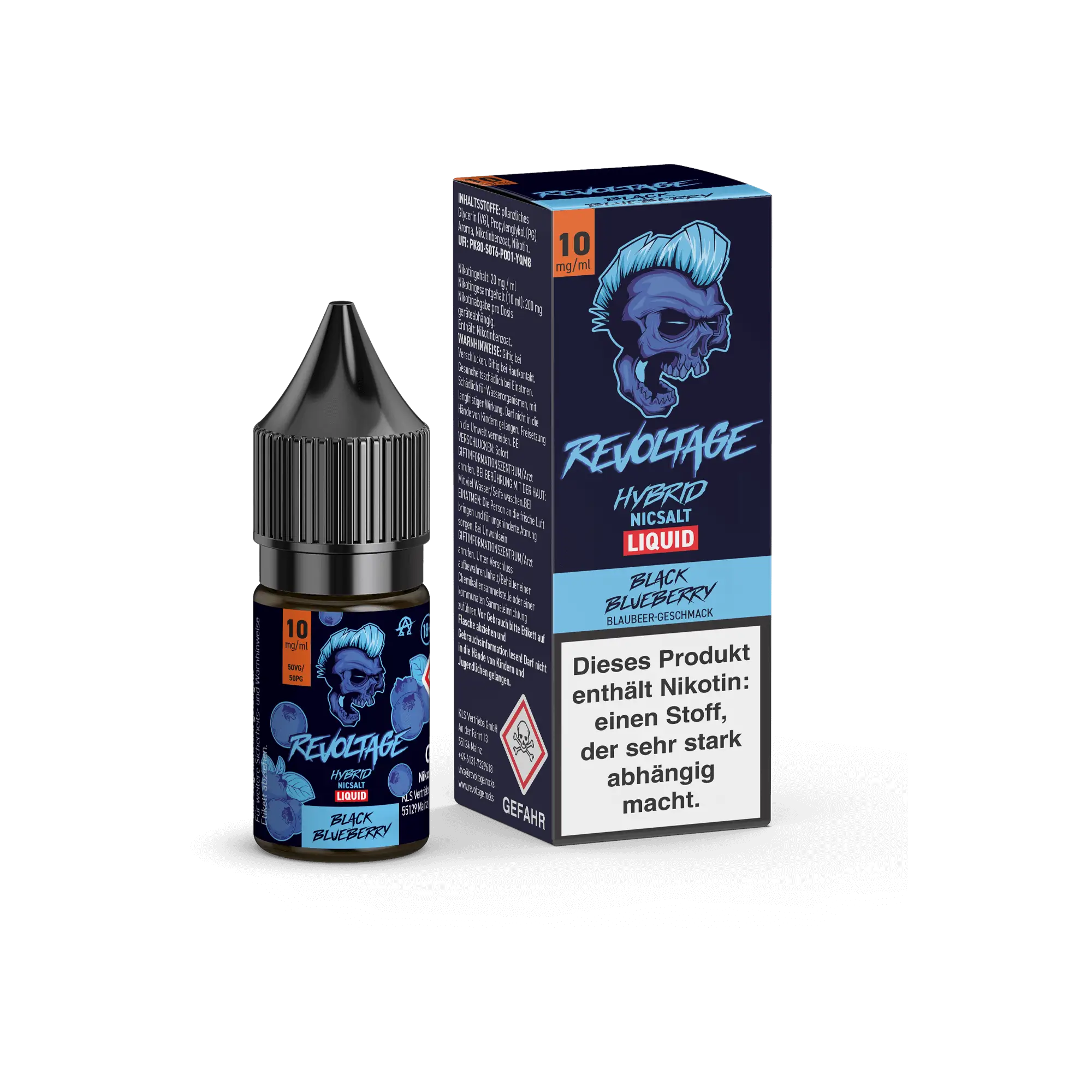 Revoltage Black Blueberry 10 ml Hybrid Nikotinsalz Liquid
