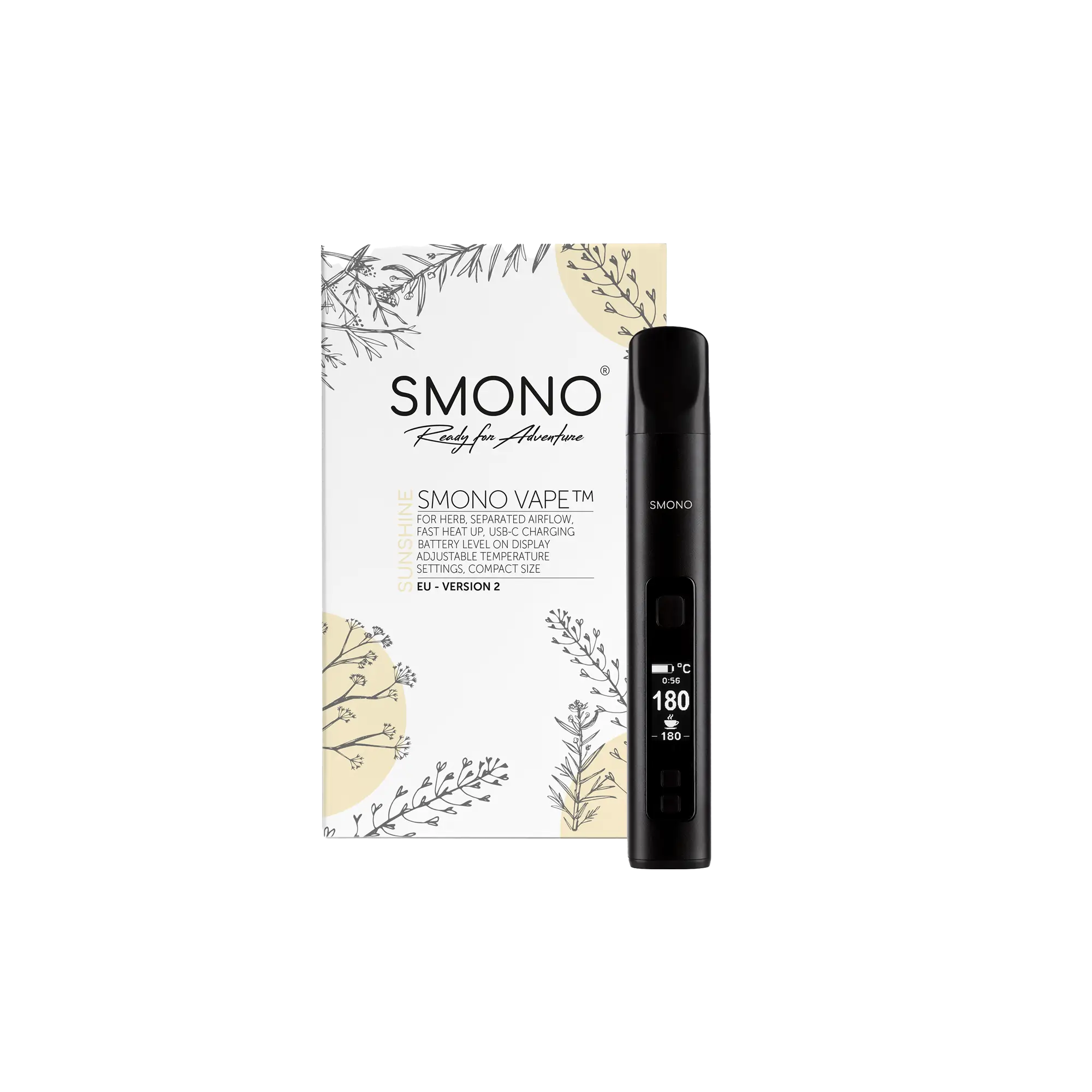 Smono Sunshine Vaporizer | Konvektion | 18650 Akku | OLED Smono Sunshine Vaporizer | Konvektion | 18650 Akku | OLED