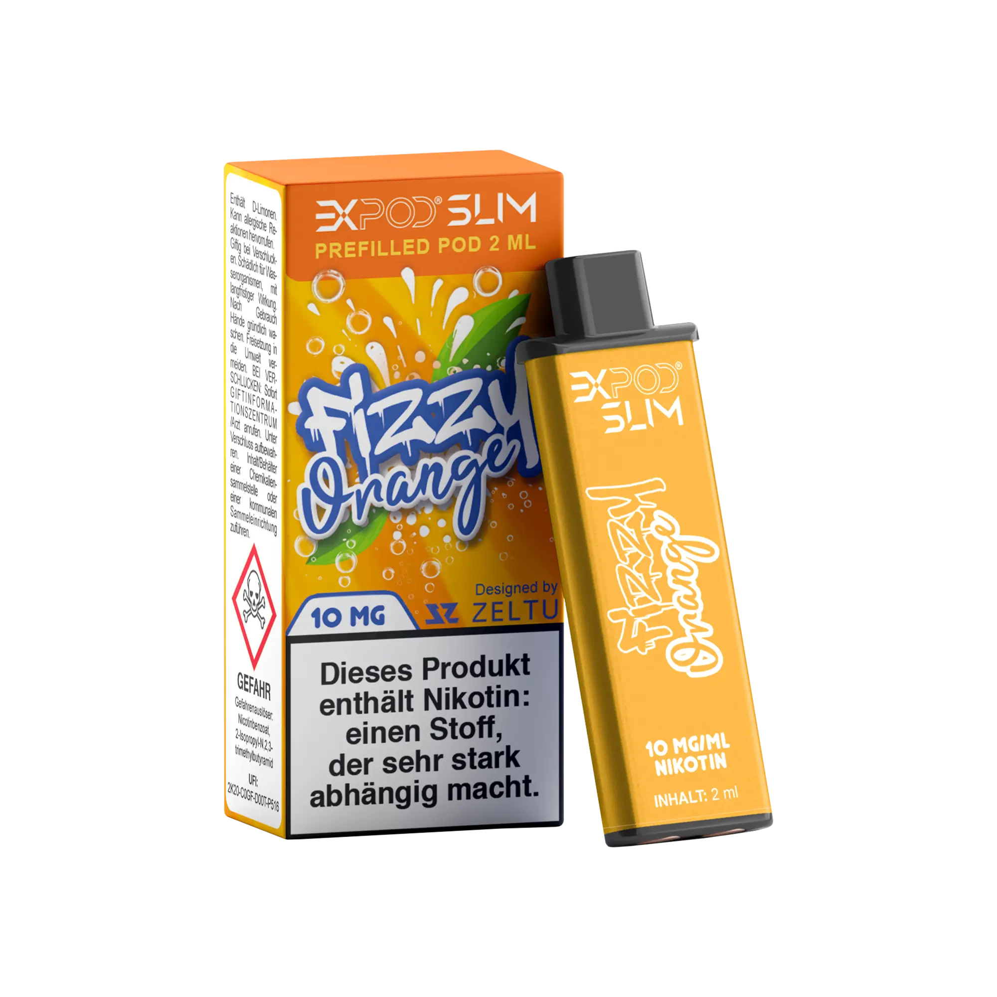Exvape Expod Slim Fizzy Orange 2 ml Prefilled Pod