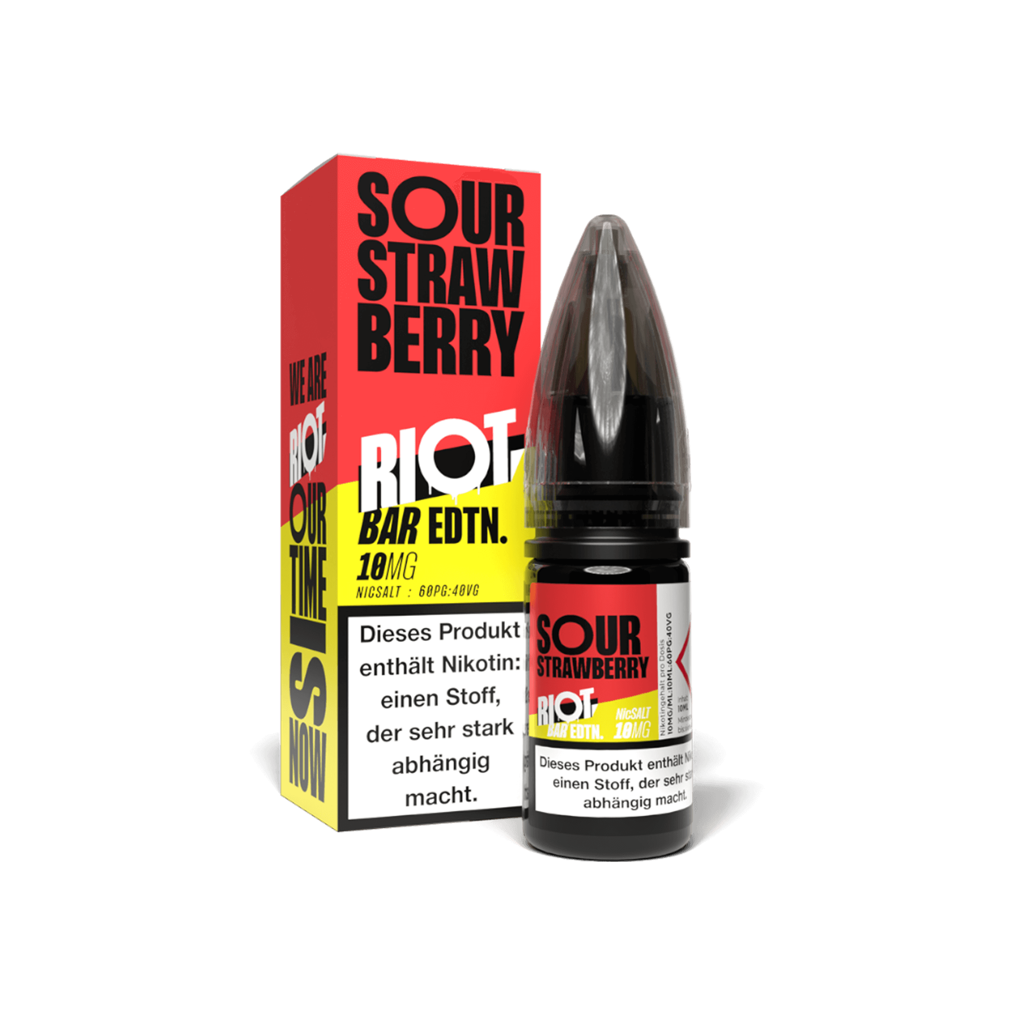 Riot Squad Bar Edtn Sour Strawberry 10 ml NicSalt Liquid