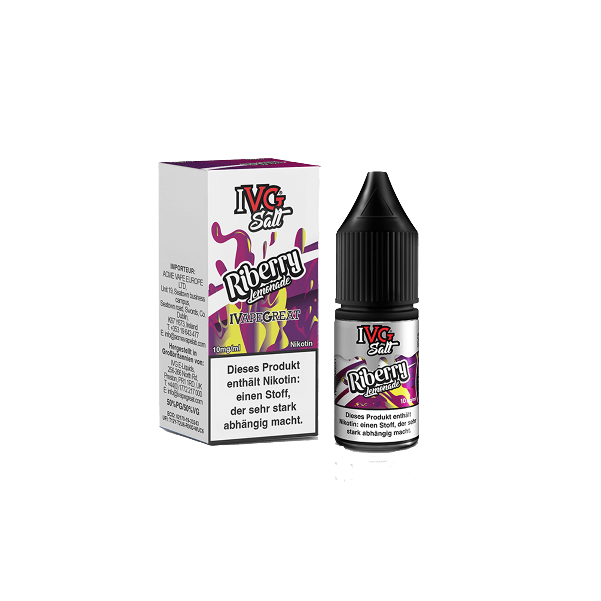 IVG Riberry Lemonade 10 ml NicSalt Liquid