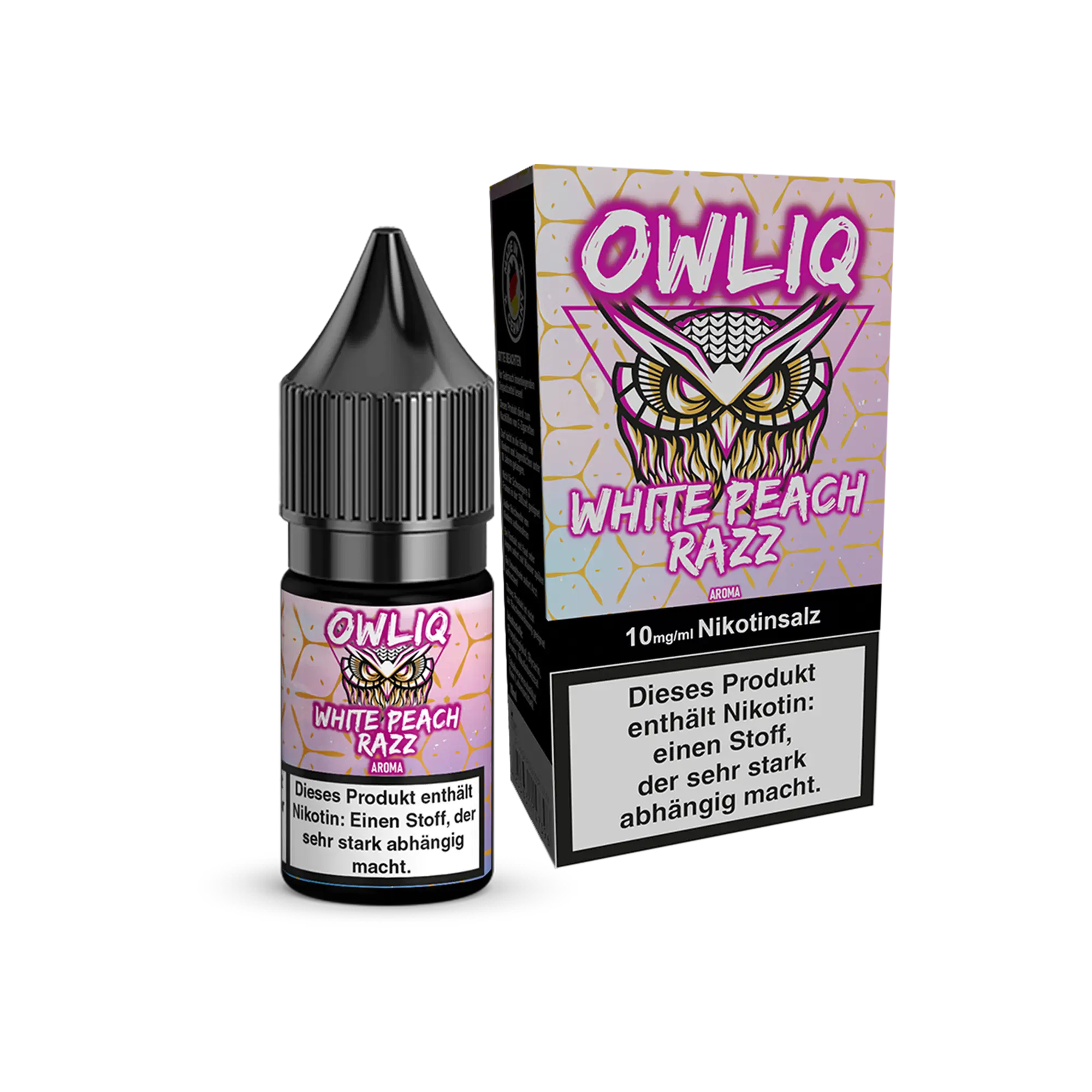 Owliq White Peach Razz 10 ml Nikotinsalz Liquid