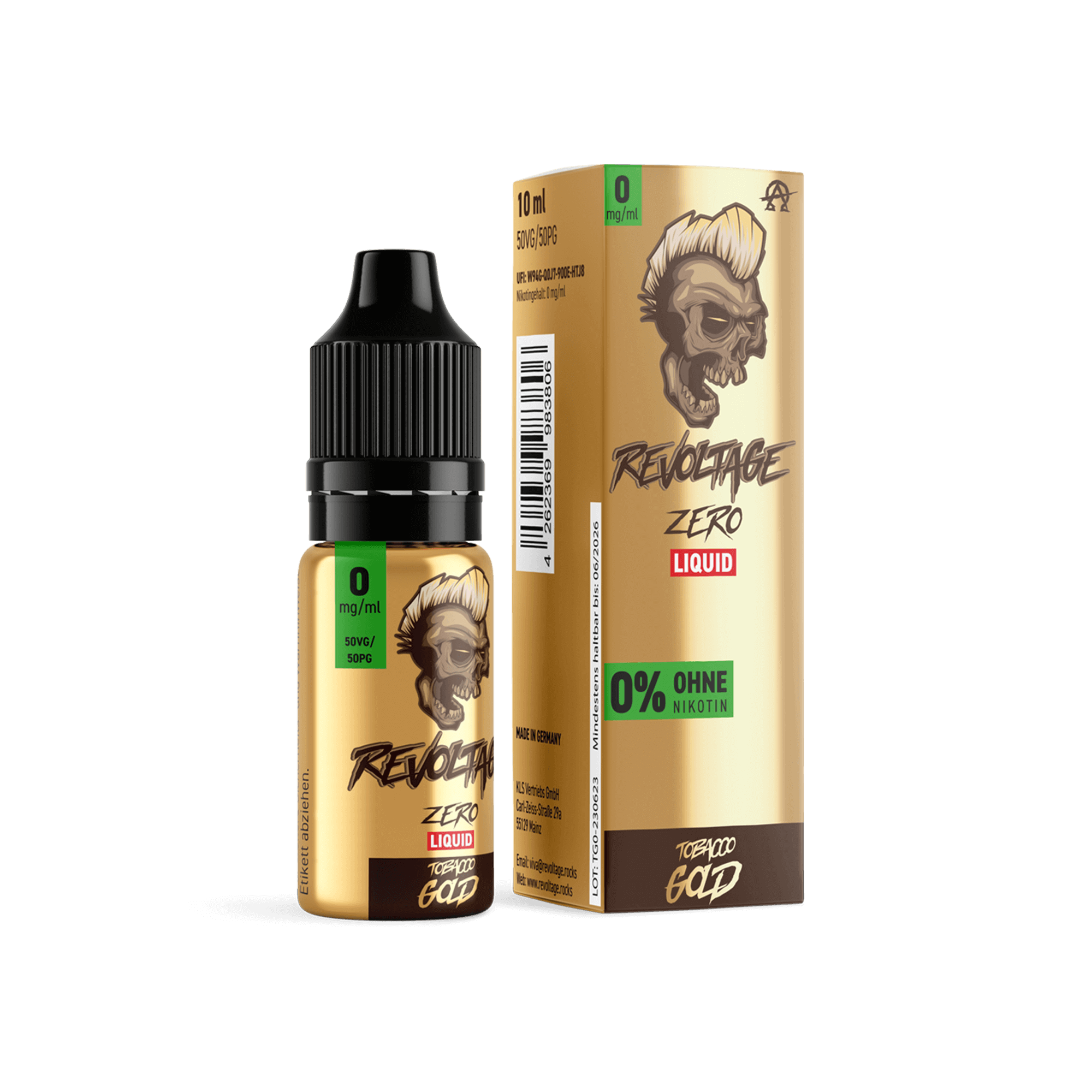 Revoltage Tobacco Gold 10 ml Hybrid Nikotinsalz Liquid