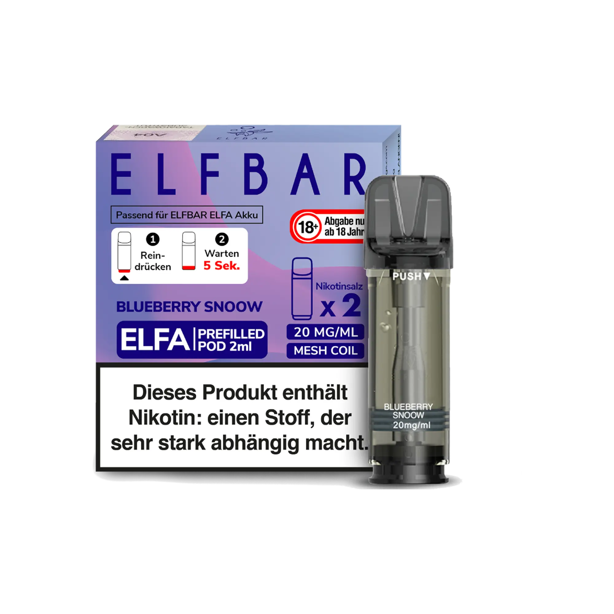 Elfbar Elfa Pods Blueberry Snoow 2er Pack 20 mg