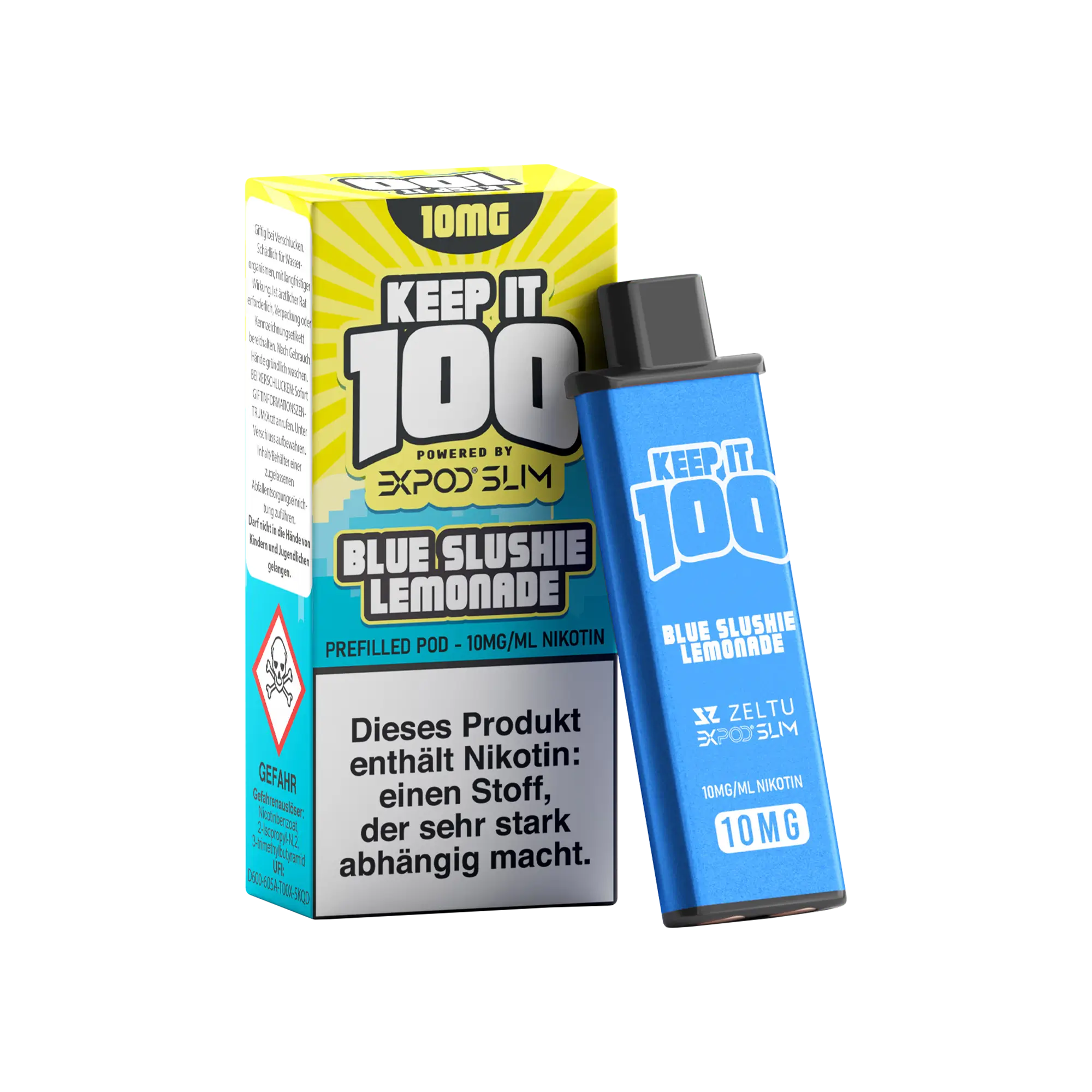 Exvape Expod Slim Keep it 100 Blue Slushie Lemonade 2 ml Prefilled Pod