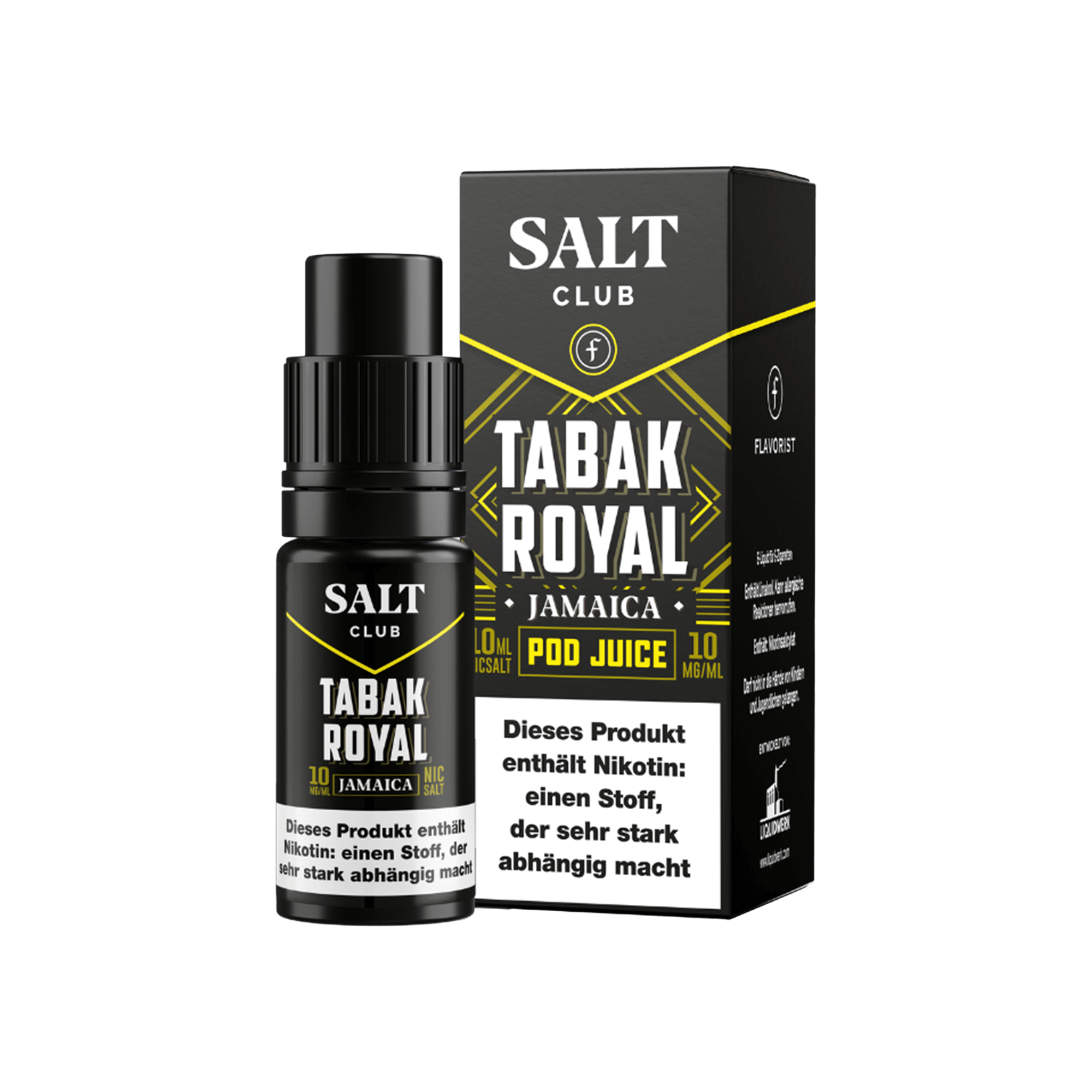 Flavorist Salt Club Tabak Royal Jamaica 10 ml NicSalt Liquid
