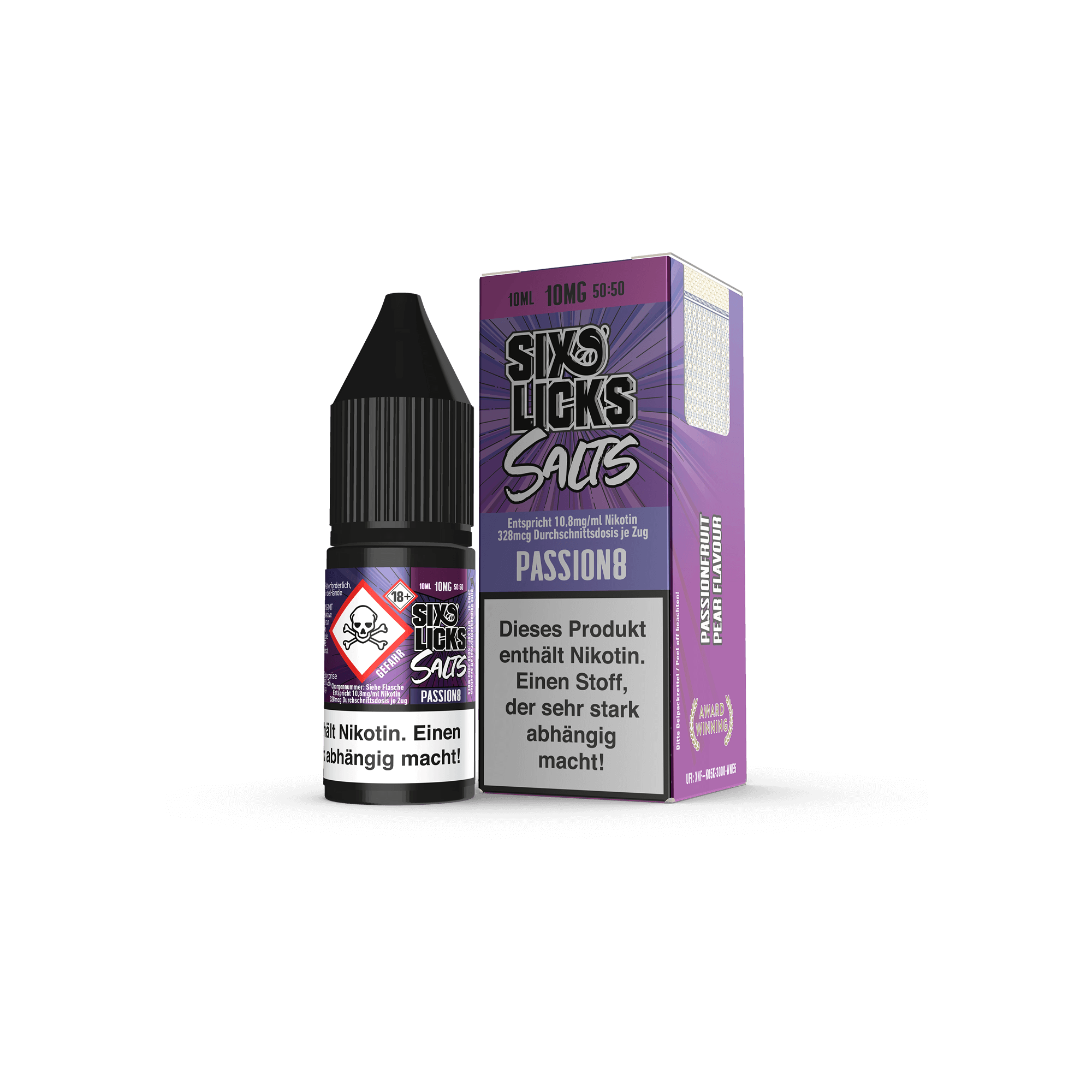 Six Licks Passion8 10 ml NicSalt Liquid