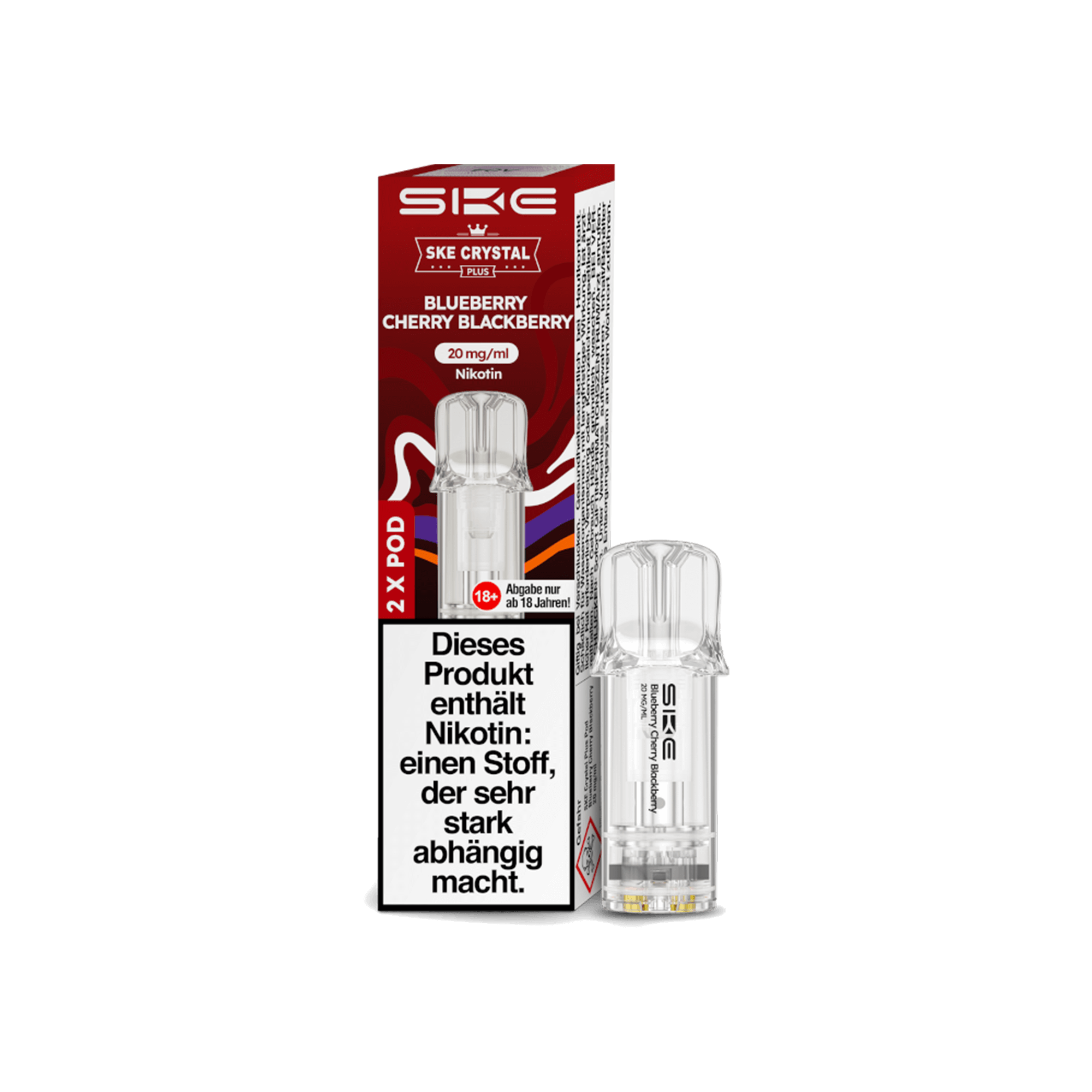 SKE Crystal Plus Pods Blueberry Cherry Blackberry 20 mg