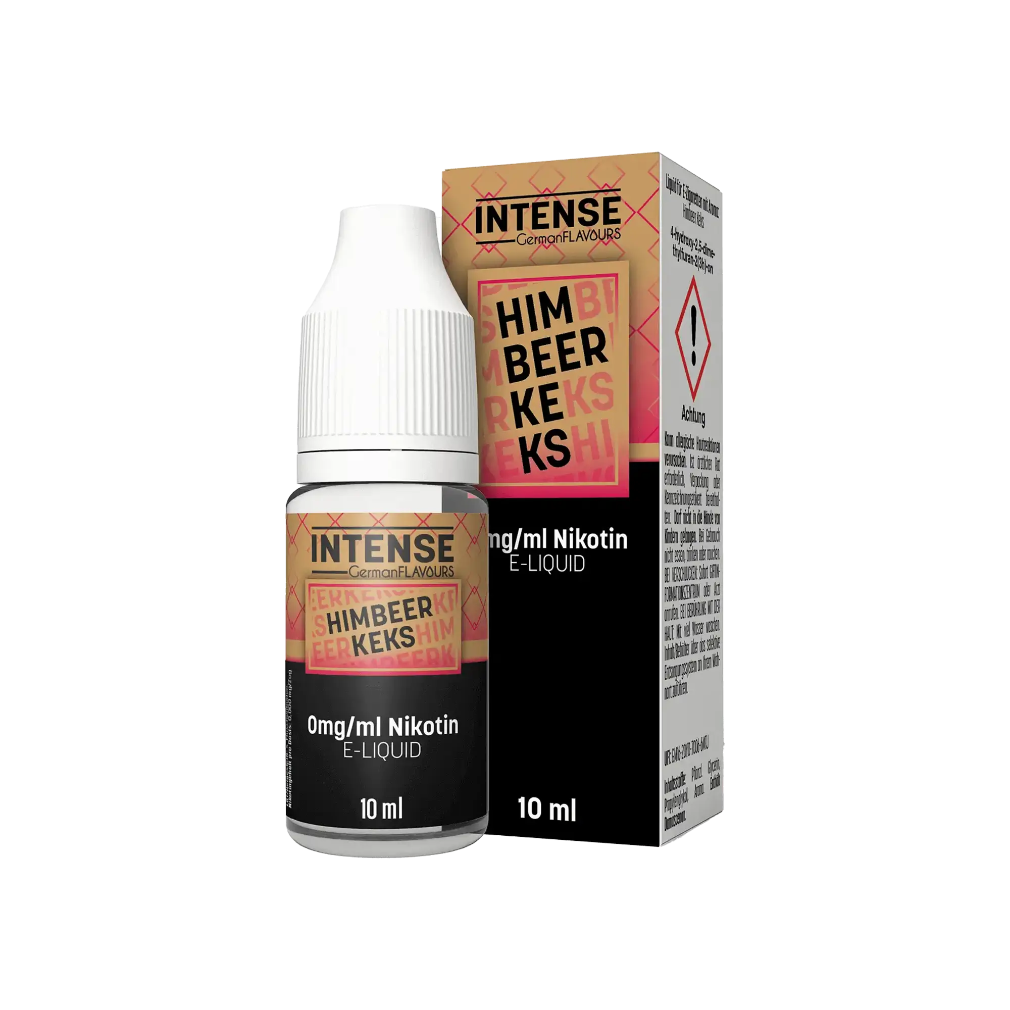 Intense Himbeer Keks 10 ml Nikotinsalz Liquid - 0 mg