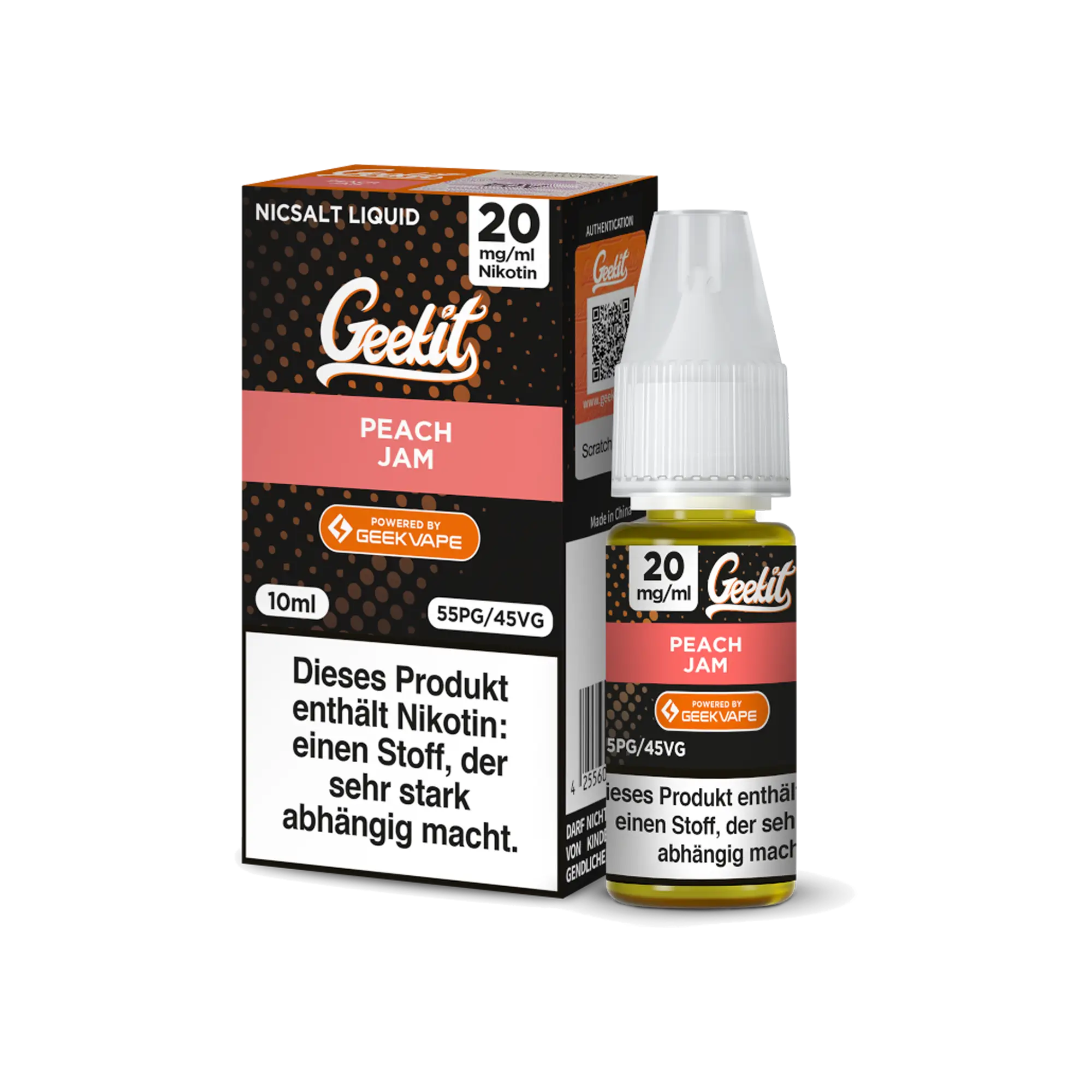 Geekit Peach Jam 10 ml Nikotinsalz Liquid