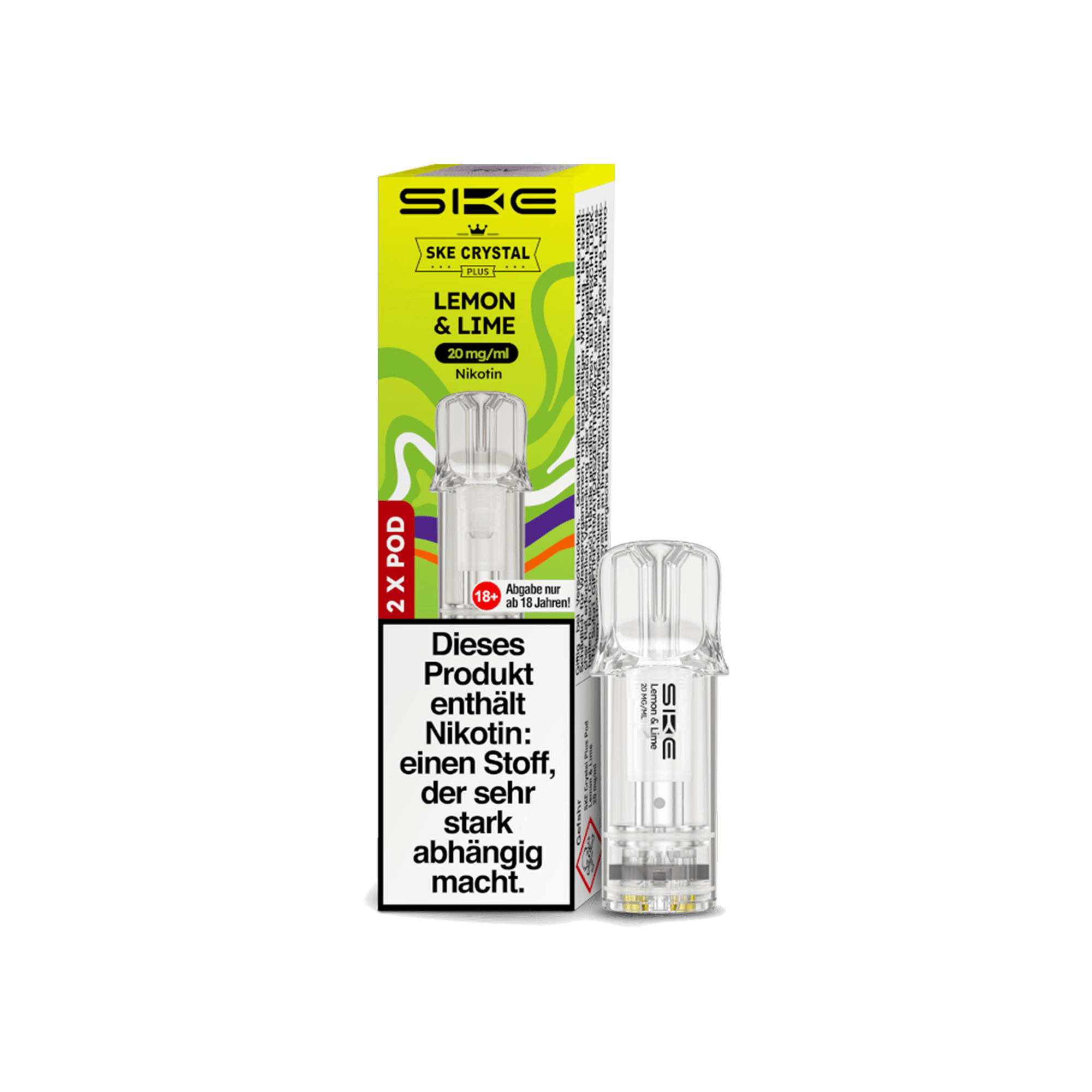 SKE Crystal Plus Pods Lemon & Lime 20 mg