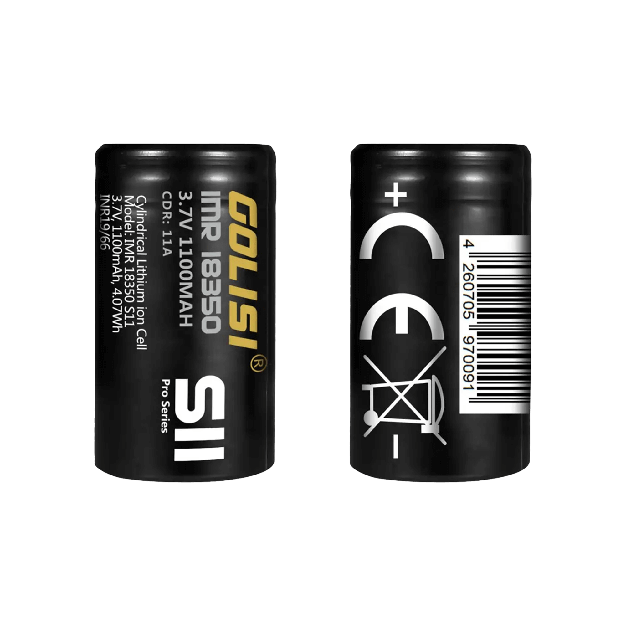 Golisi S11 18350 1100 mAh Akku