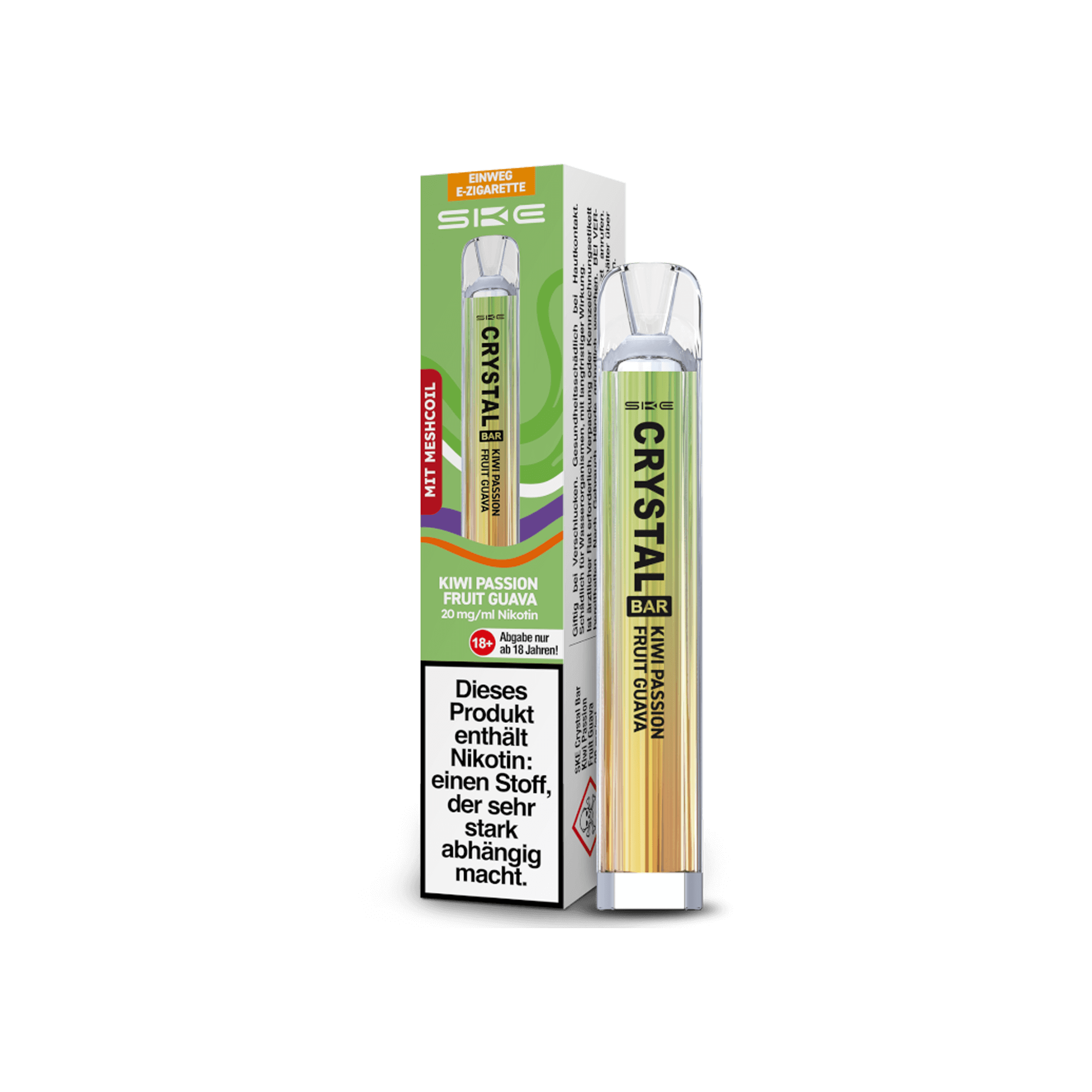 SKE Crystal Bar Kiwi Passionfruit Guava 20 mg