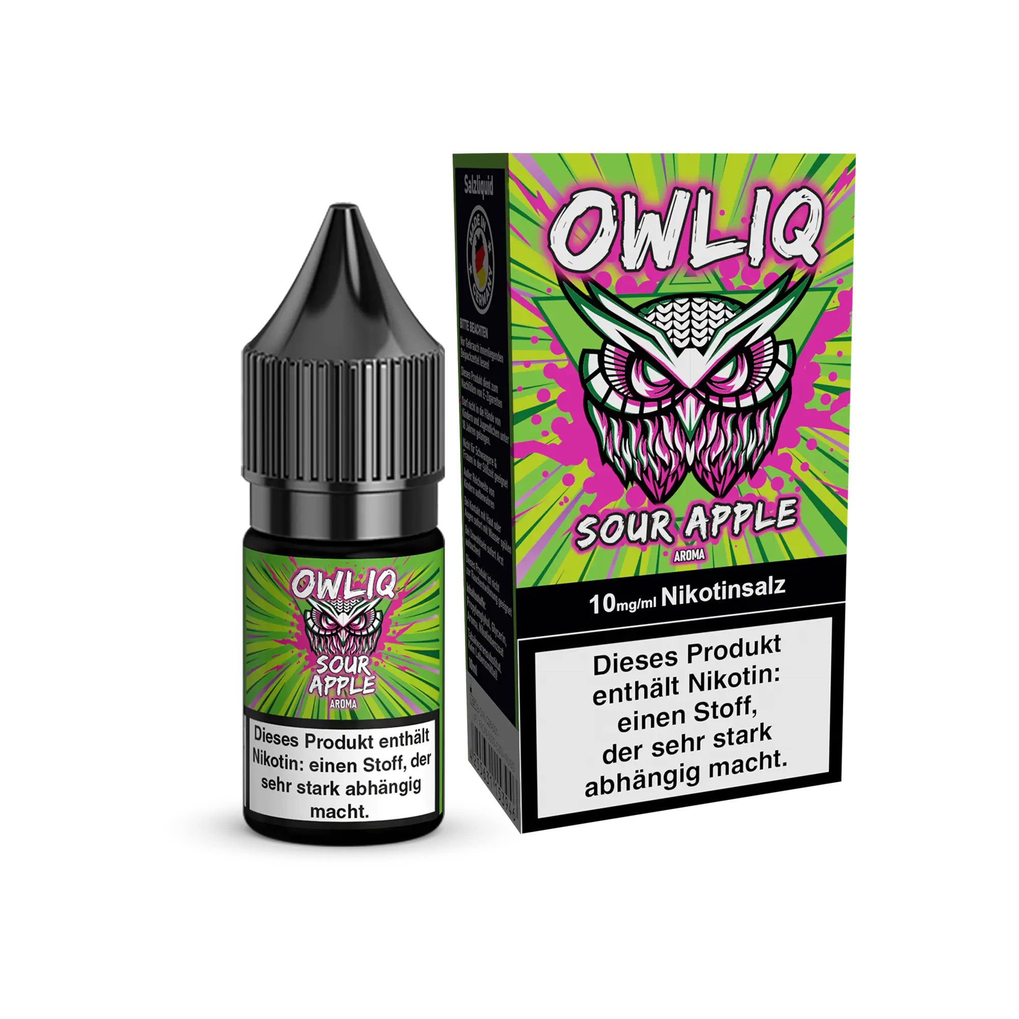 Owliq Sour Apple 10 ml Nikotinsalz Liquid