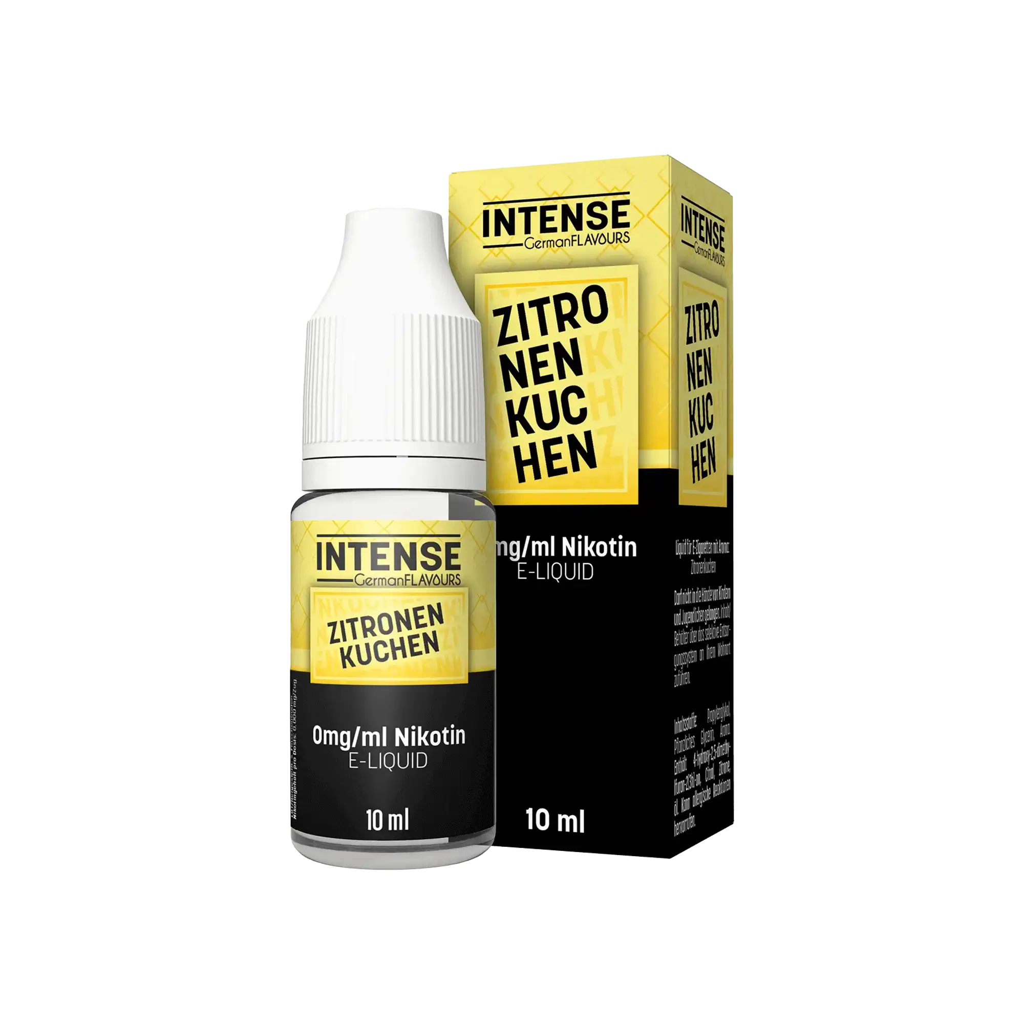 Intense Zitronenkuchen 10 ml Nikotinsalz Liquid - 0 mg
