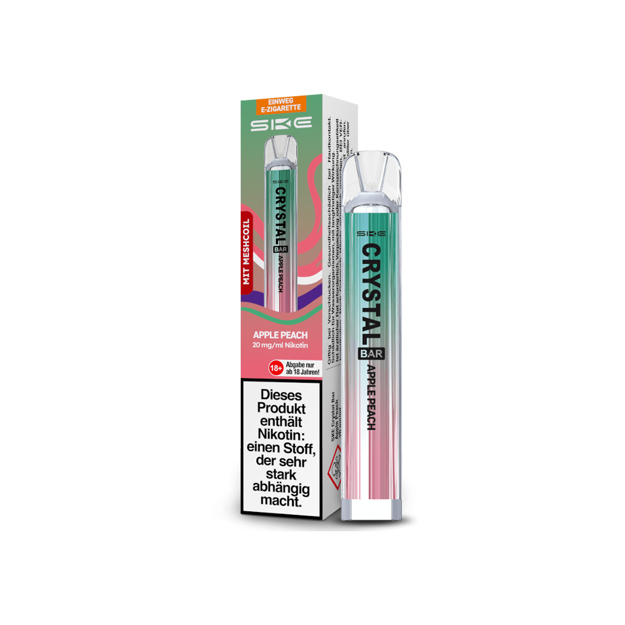 SKE Crystal Bar Apple Peach 20 mg