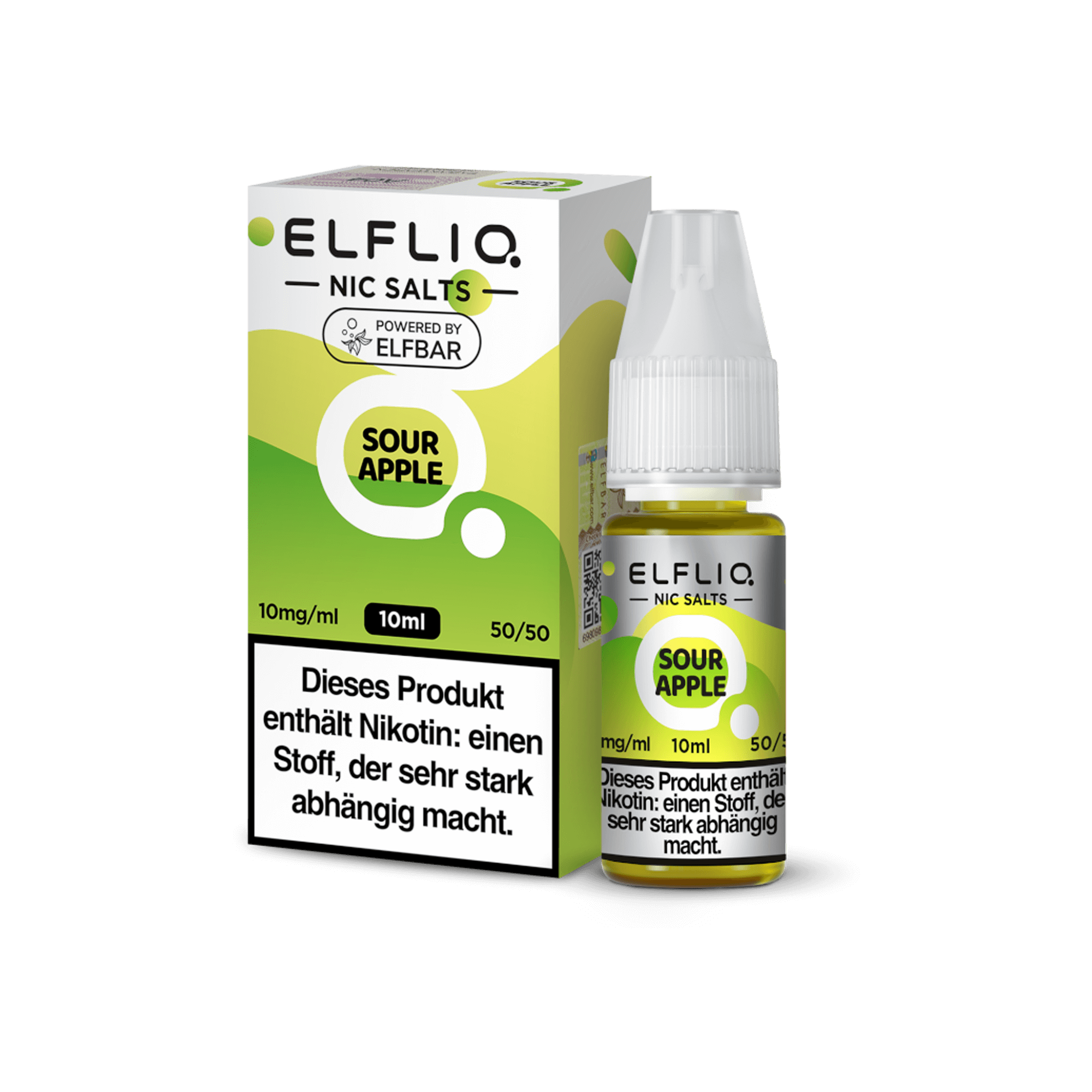 Elfliq Sour Apple 10 ml NicSalt Liquid