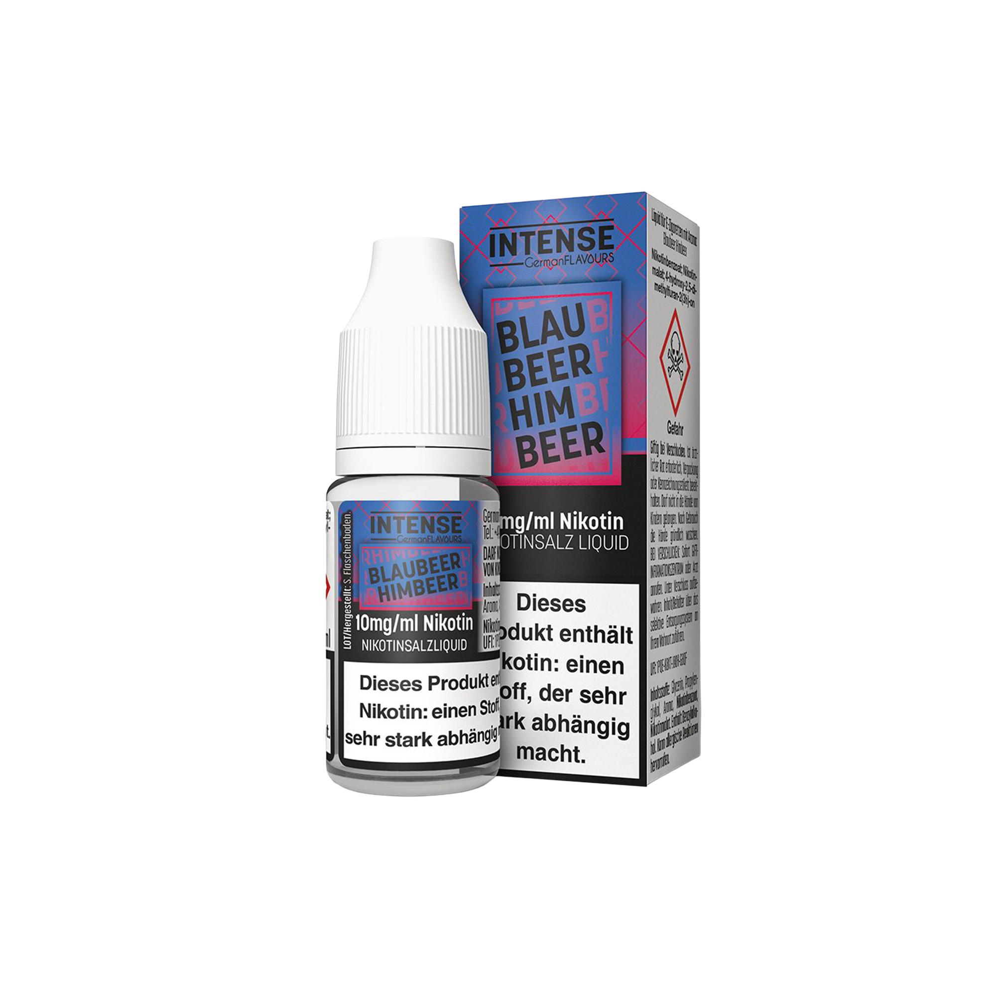 Intense Blaubeer Himbeere 10 ml Nikotinsalz Liquid