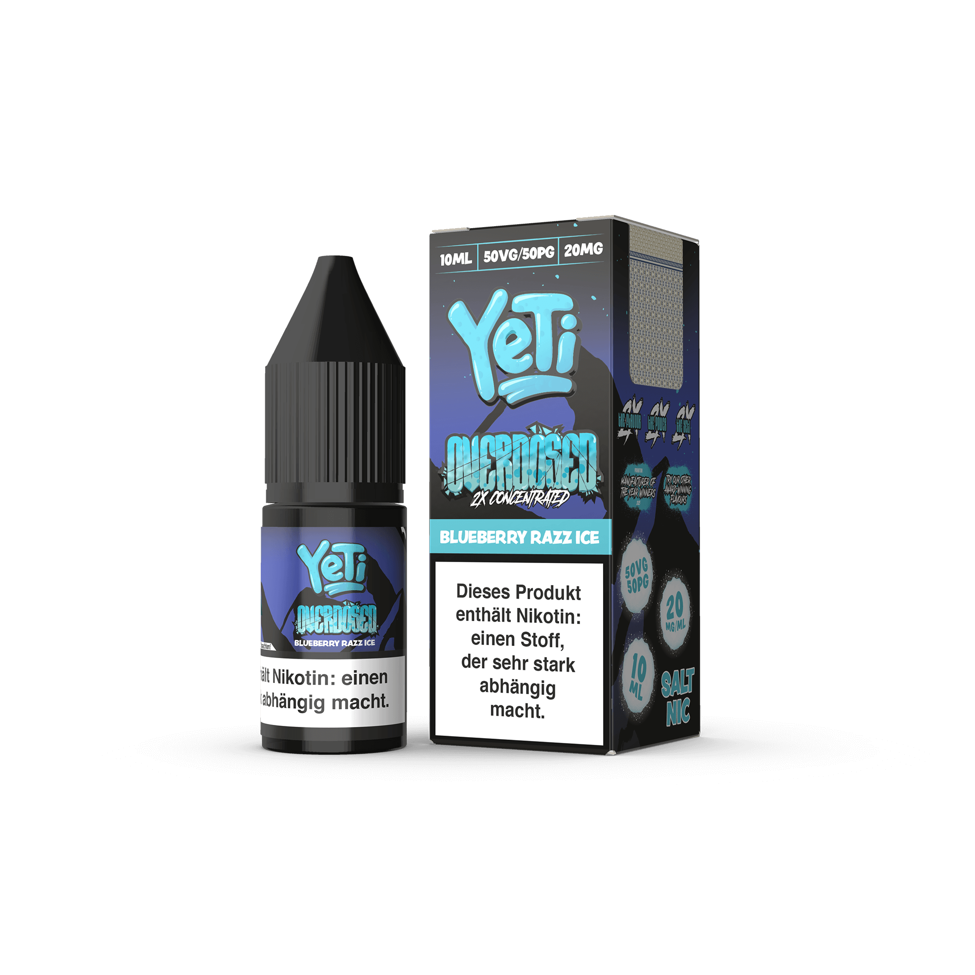Yeti Blueberry Razz Ice 10 ml NicSalt Liquid